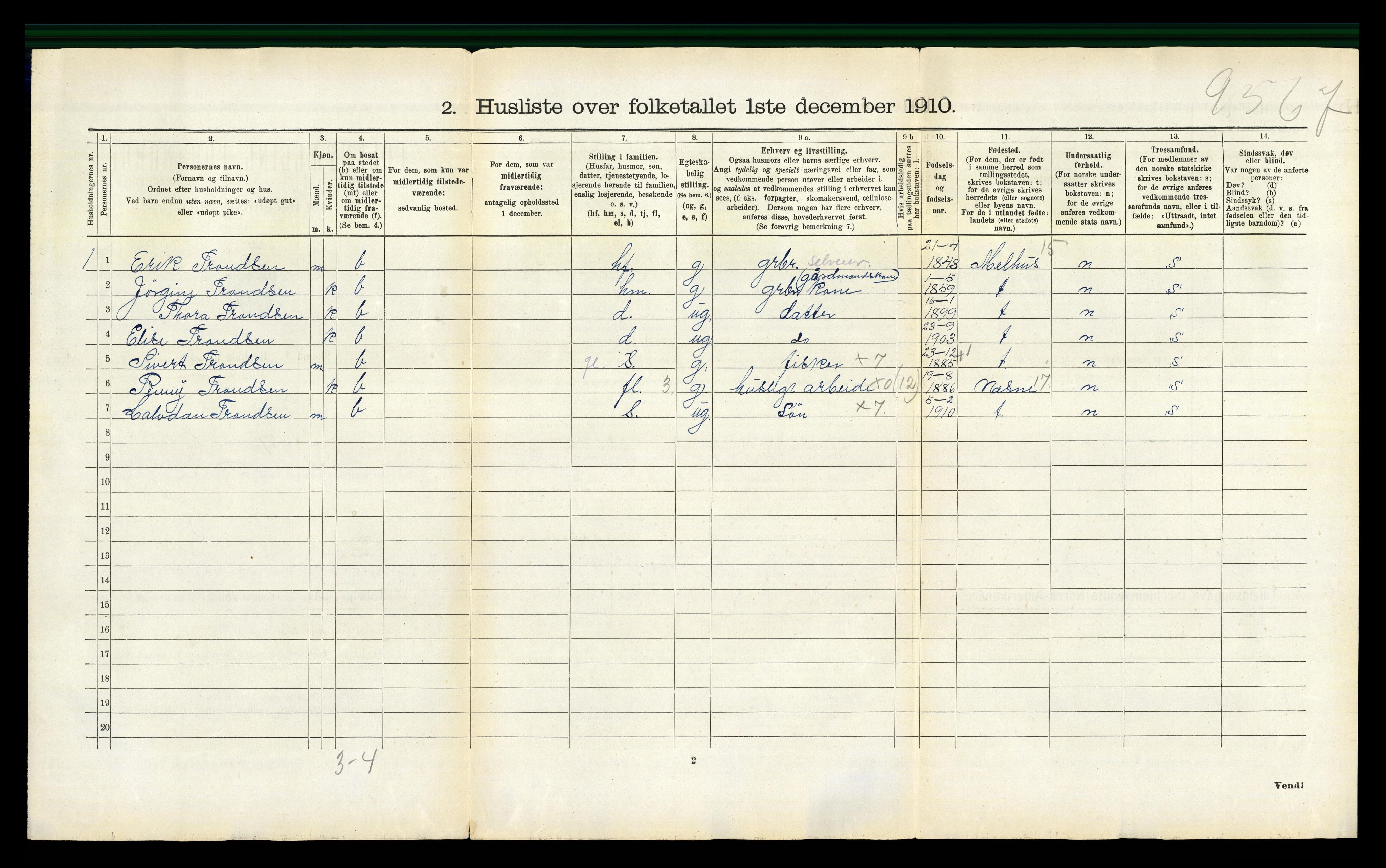 RA, 1910 census for Rødøy, 1910, p. 854