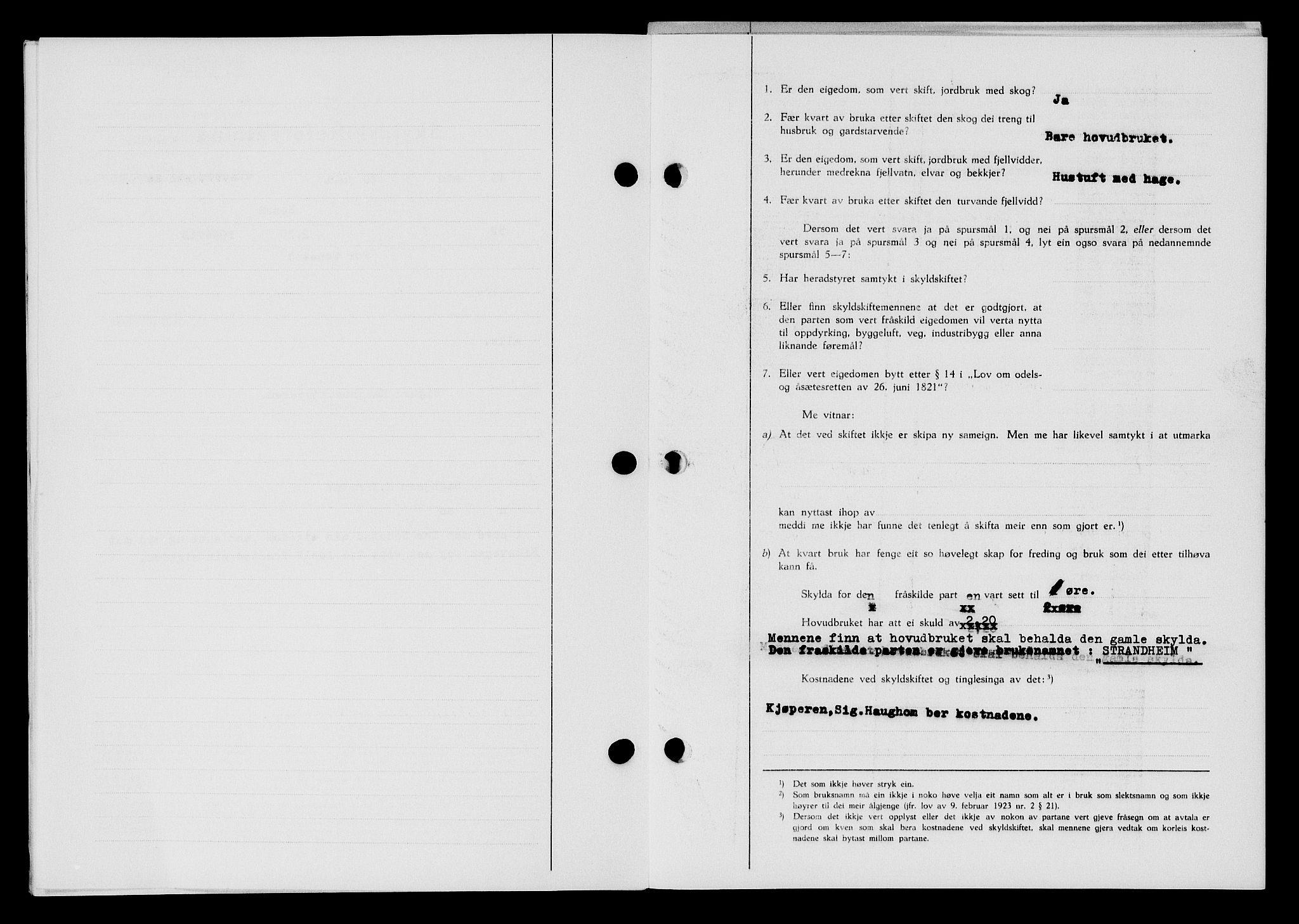 Flekkefjord sorenskriveri, SAK/1221-0001/G/Gb/Gba/L0059: Mortgage book no. A-7, 1944-1945, Diary no: : 342/1945