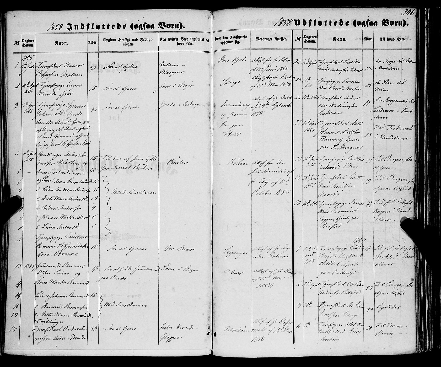 Selje sokneprestembete, SAB/A-99938/H/Ha/Haa/Haaa: Parish register (official) no. A 11, 1858-1870, p. 306