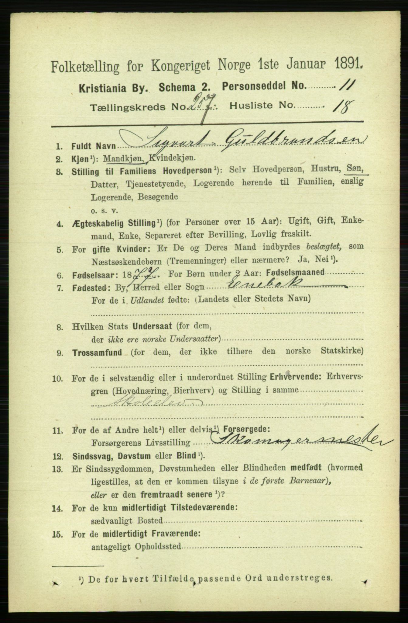 RA, 1891 census for 0301 Kristiania, 1891, p. 156758