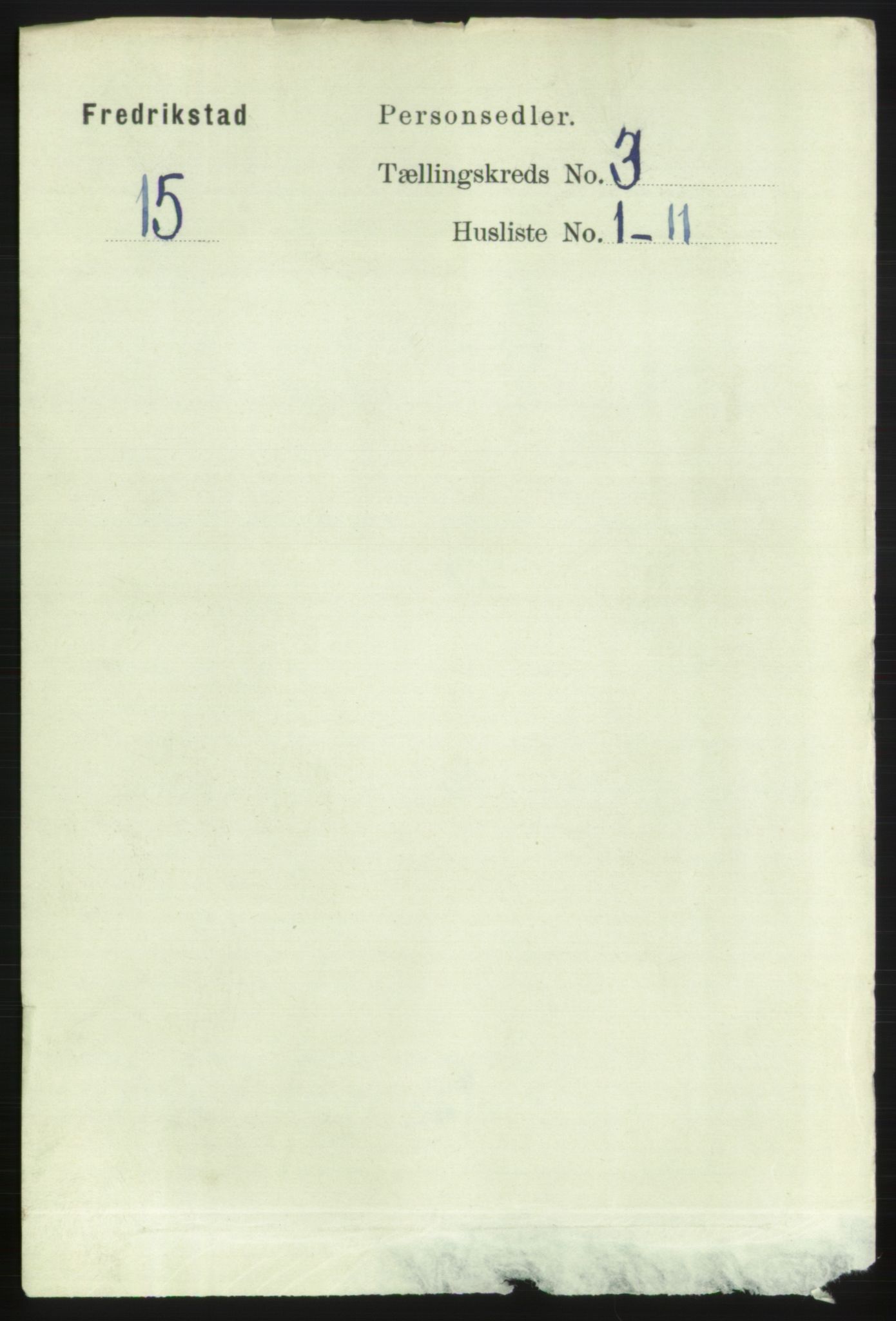 RA, 1891 census for 0103 Fredrikstad, 1891, p. 4883