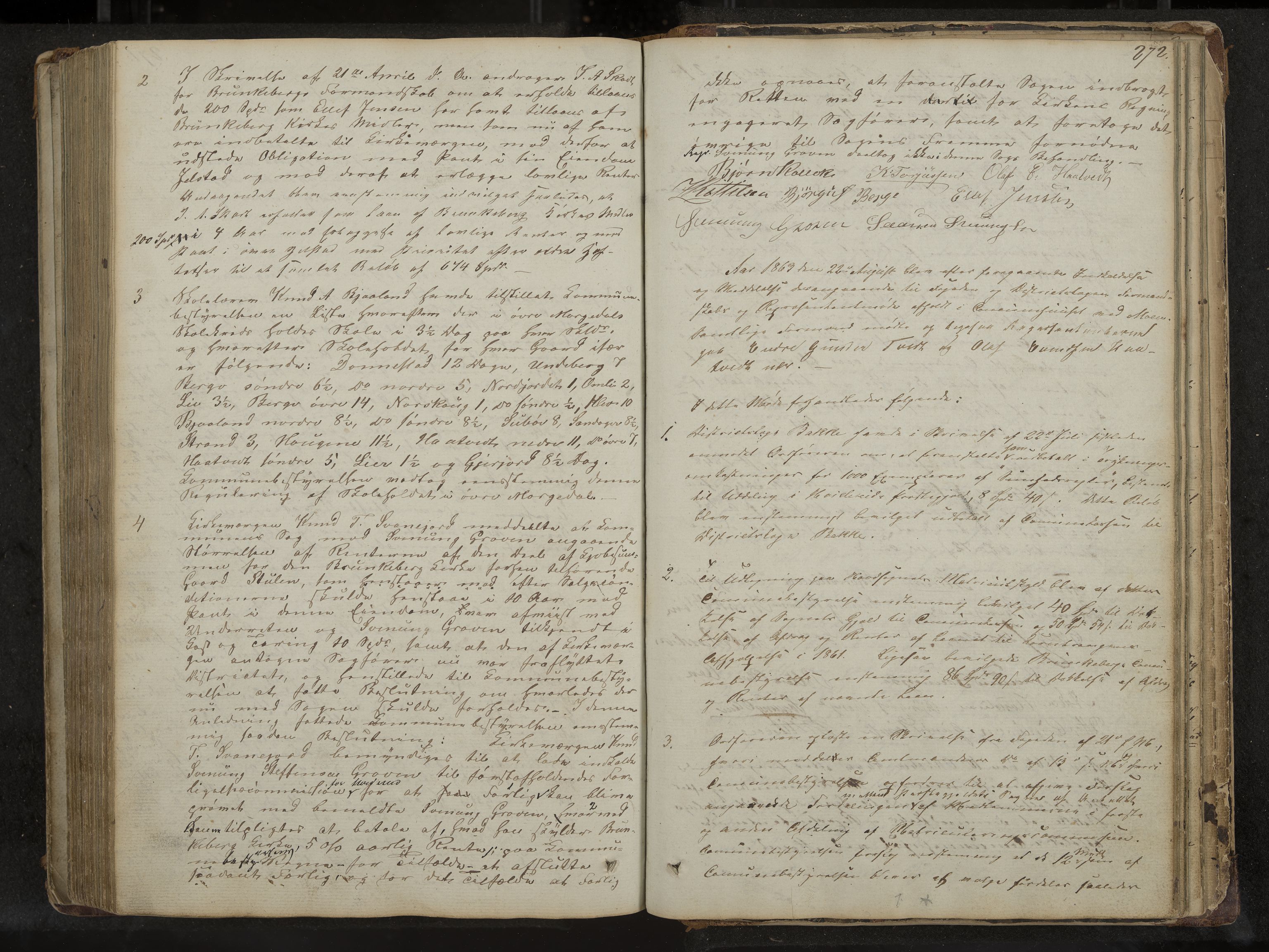 Kviteseid formannskap og sentraladministrasjon, IKAK/0829021/A/Aa/L0001: Møtebok med register, 1837-1866, p. 272