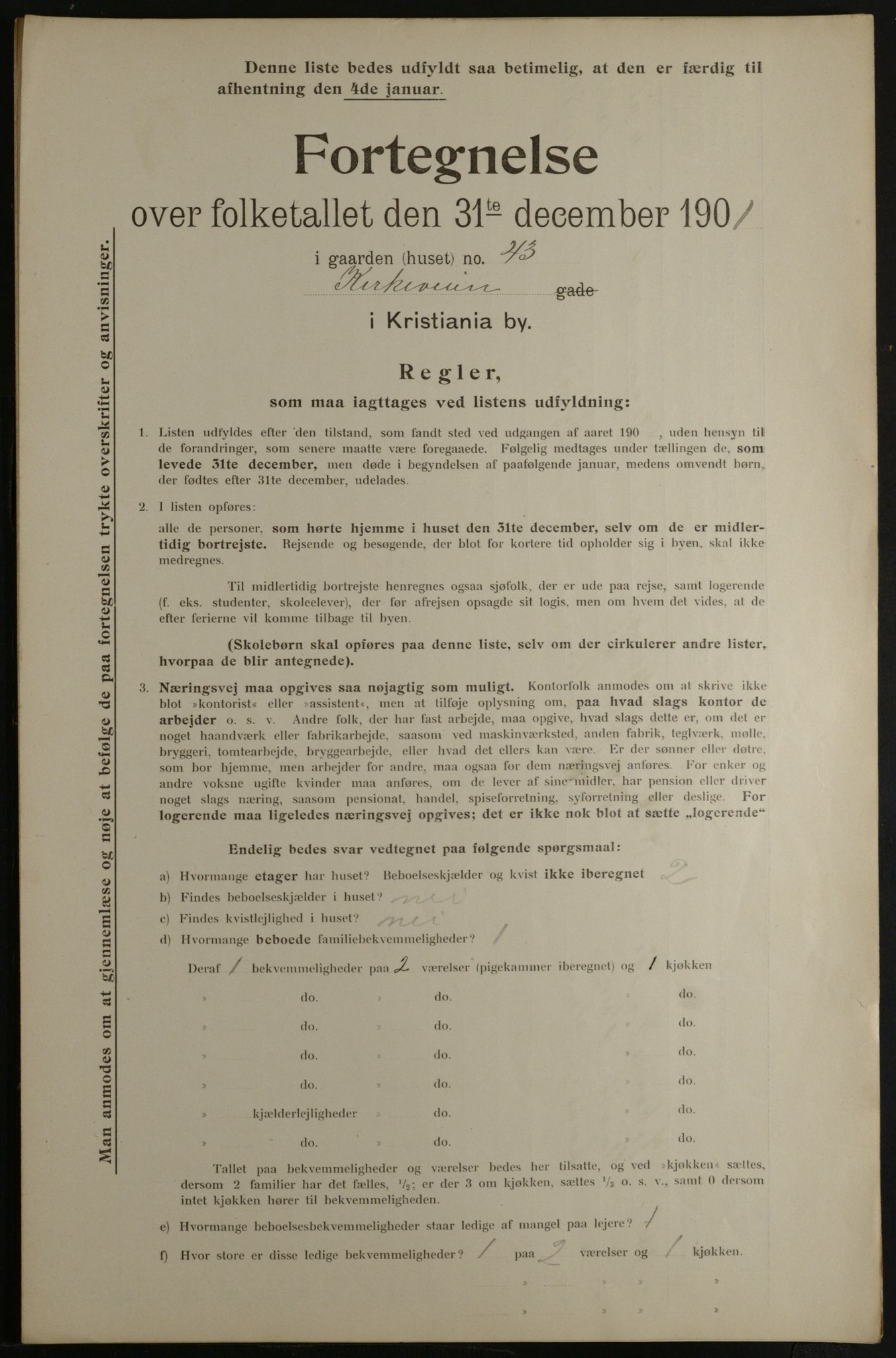 OBA, Municipal Census 1901 for Kristiania, 1901, p. 7961