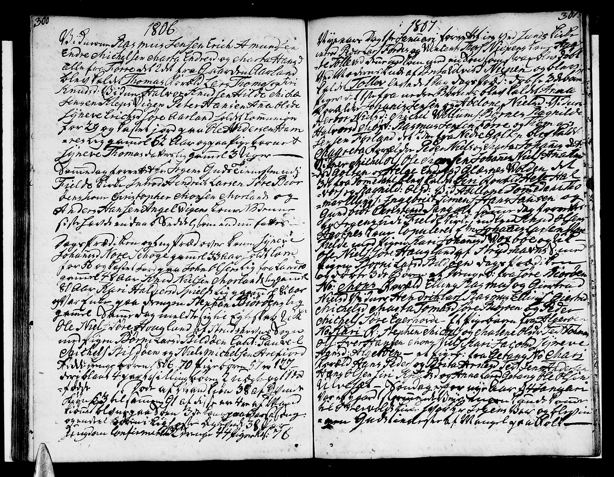 Sund sokneprestembete, SAB/A-99930: Parish register (official) no. A 7, 1796-1815, p. 300-301