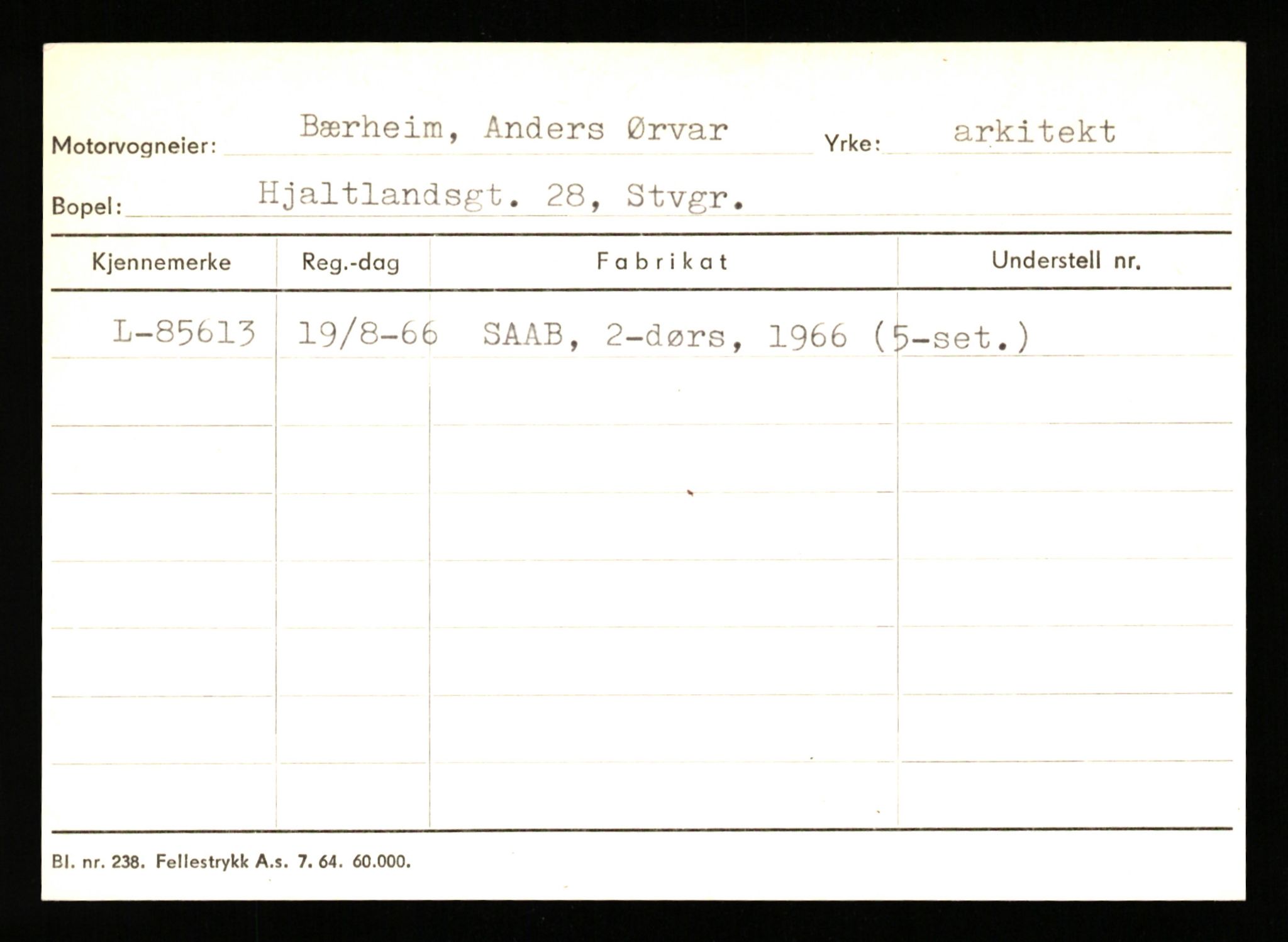 Stavanger trafikkstasjon, SAST/A-101942/0/H/L0005: Bue - Dahlstrøm, 1930-1971, p. 669