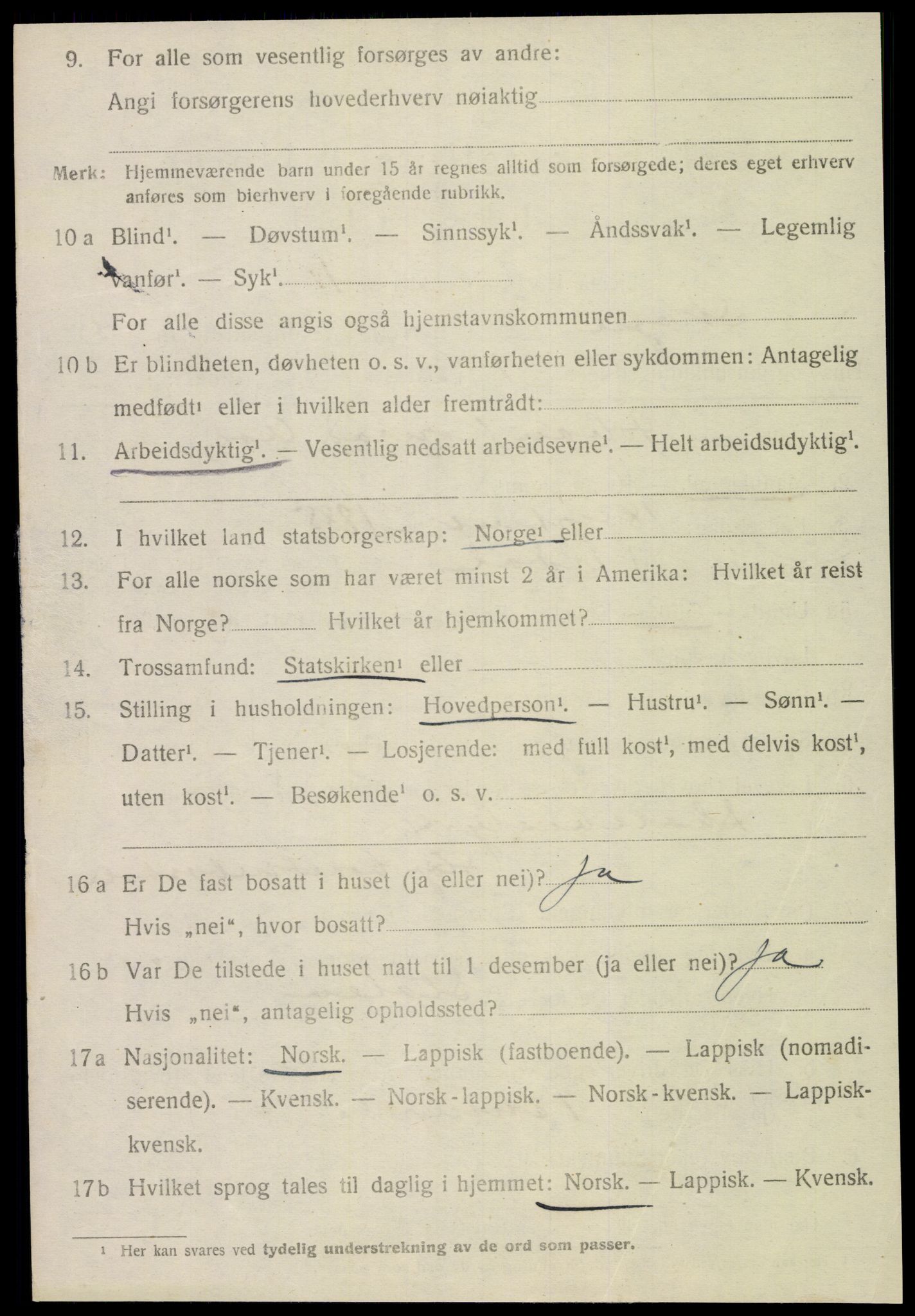 SAT, 1920 census for Skogn, 1920, p. 1284