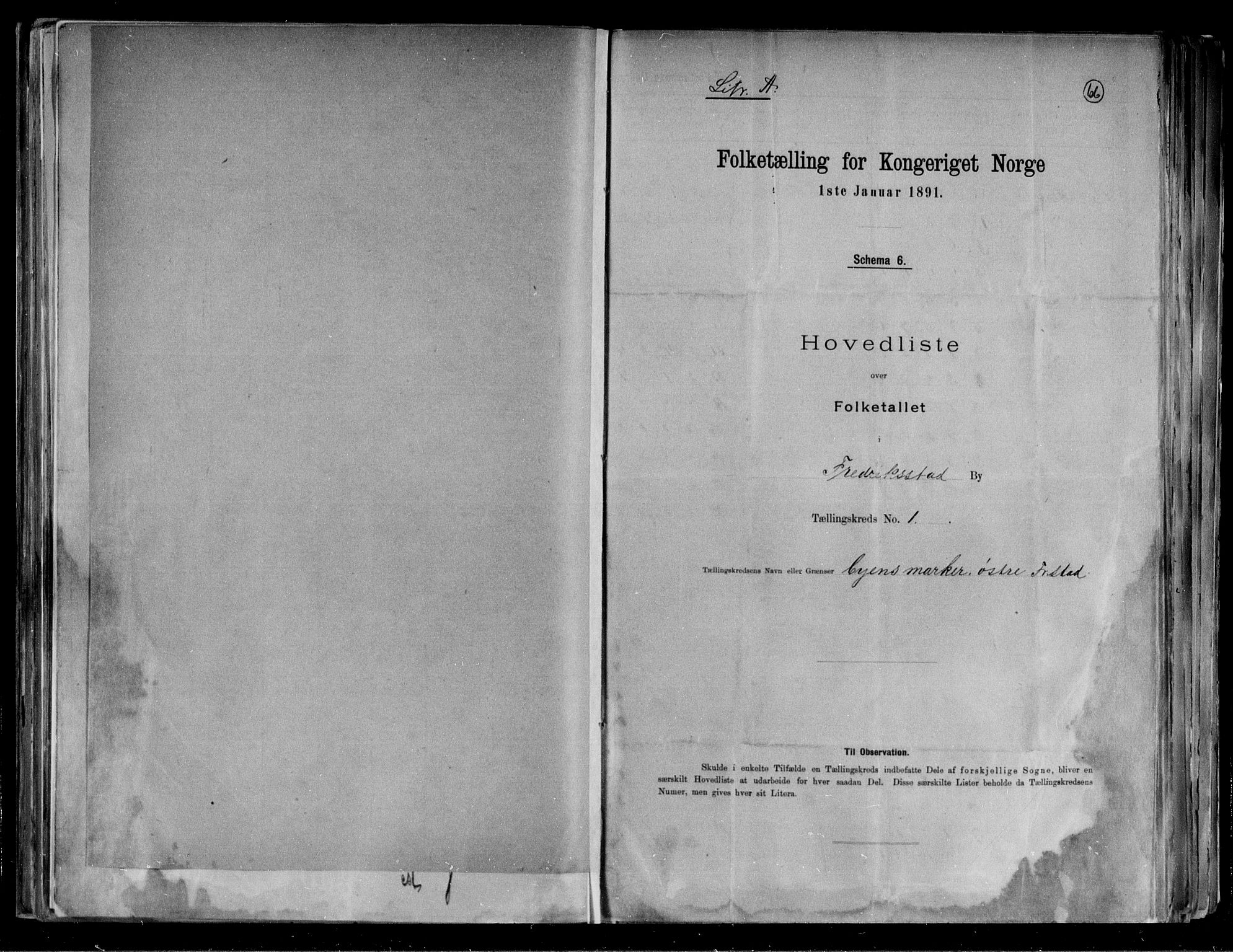 RA, 1891 census for 0103 Fredrikstad, 1891, p. 5