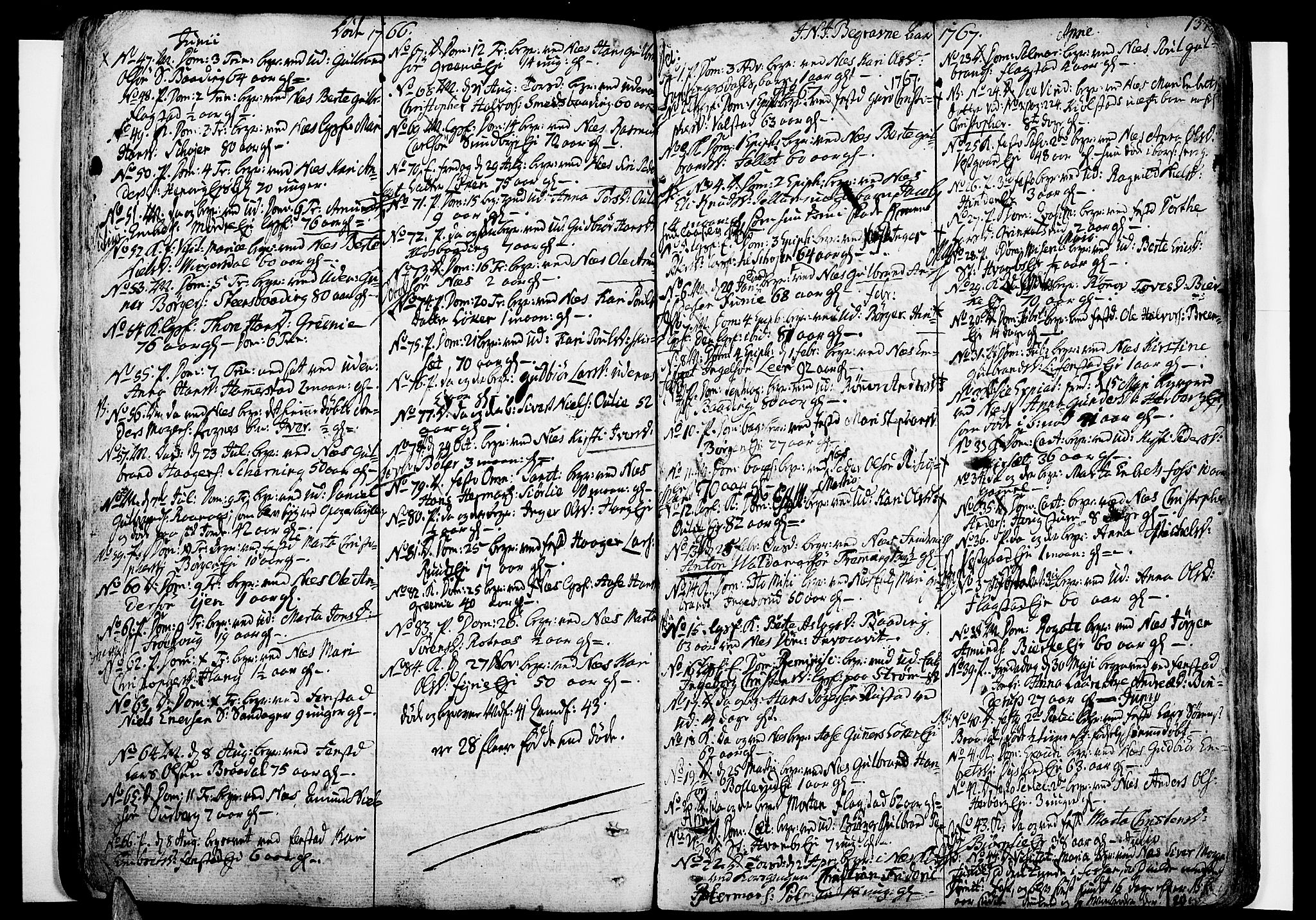 Nes prestekontor Kirkebøker, SAO/A-10410/F/Fa/L0003: Parish register (official) no. I 3, 1734-1781, p. 134