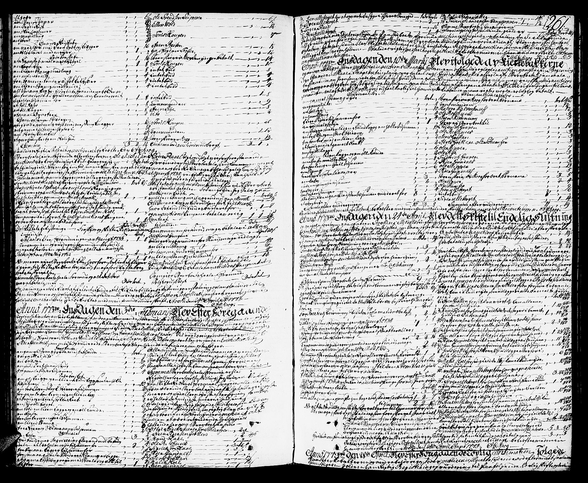 Orkdal sorenskriveri, SAT/A-4169/1/3/3Aa/L0007: Skifteprotokoller, 1767-1782, p. 260b-261a