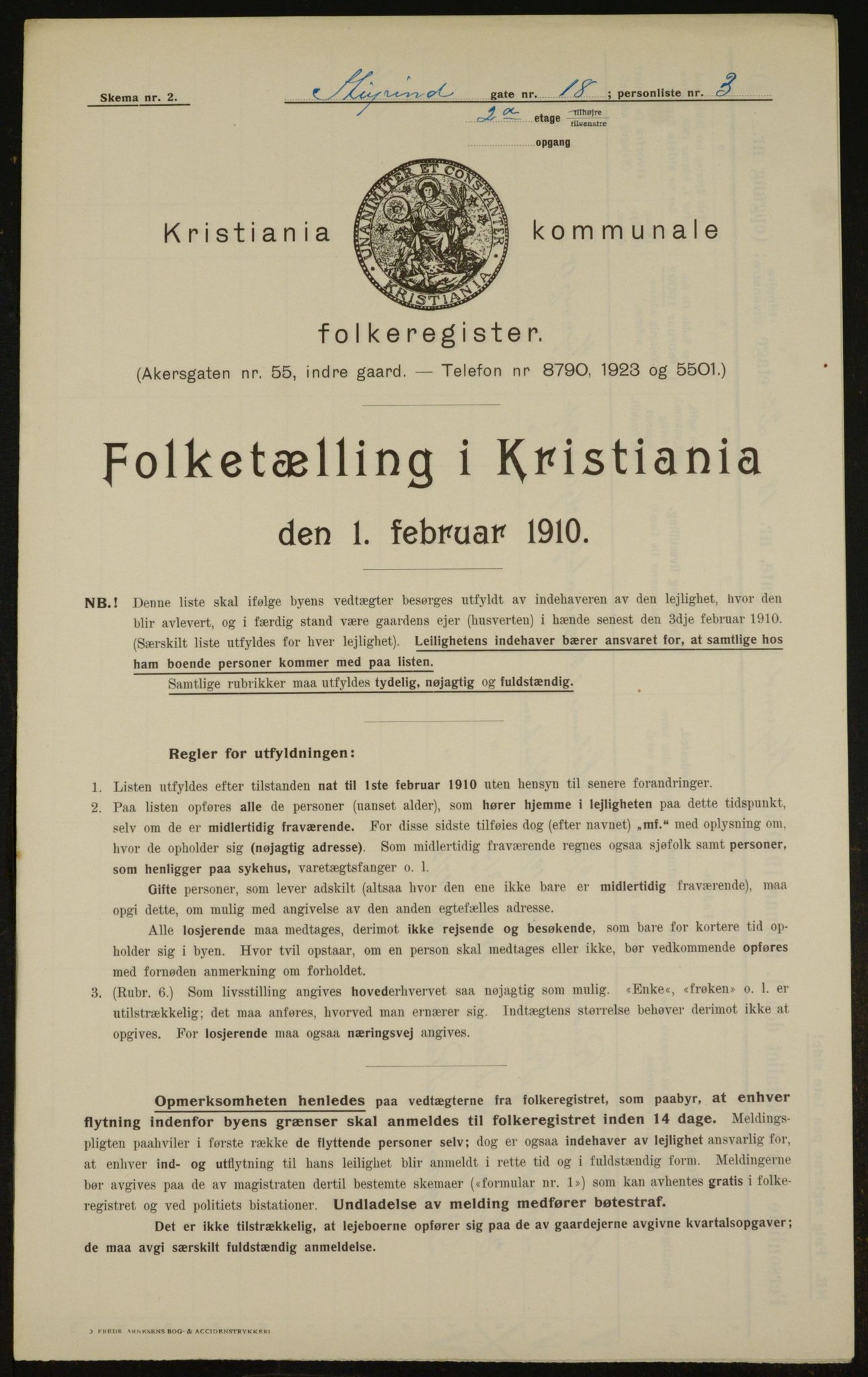 OBA, Municipal Census 1910 for Kristiania, 1910, p. 99246