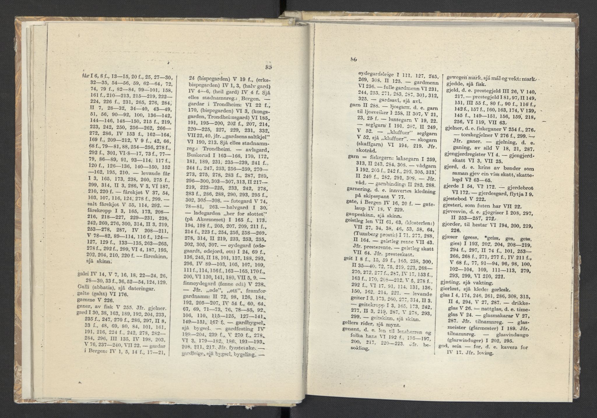 Publikasjoner utgitt av Arkivverket, PUBL/PUBL-001/C/0008: Sakregister, 1548-1567, p. 85-86