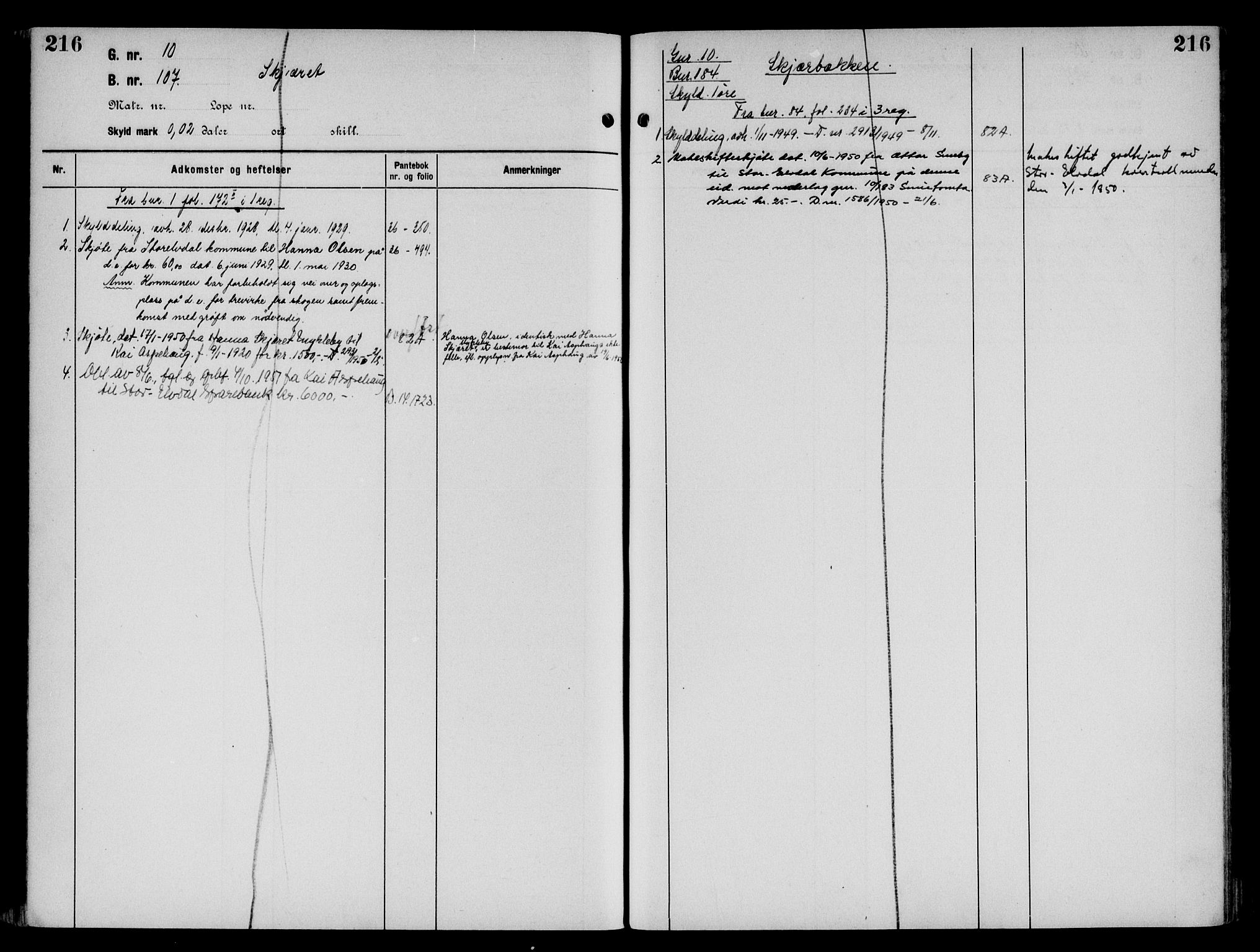 Sør-Østerdal sorenskriveri, AV/SAH-TING-018/H/Ha/Had/L0062: Mortgage register no. 5, 1850-1950, p. 216