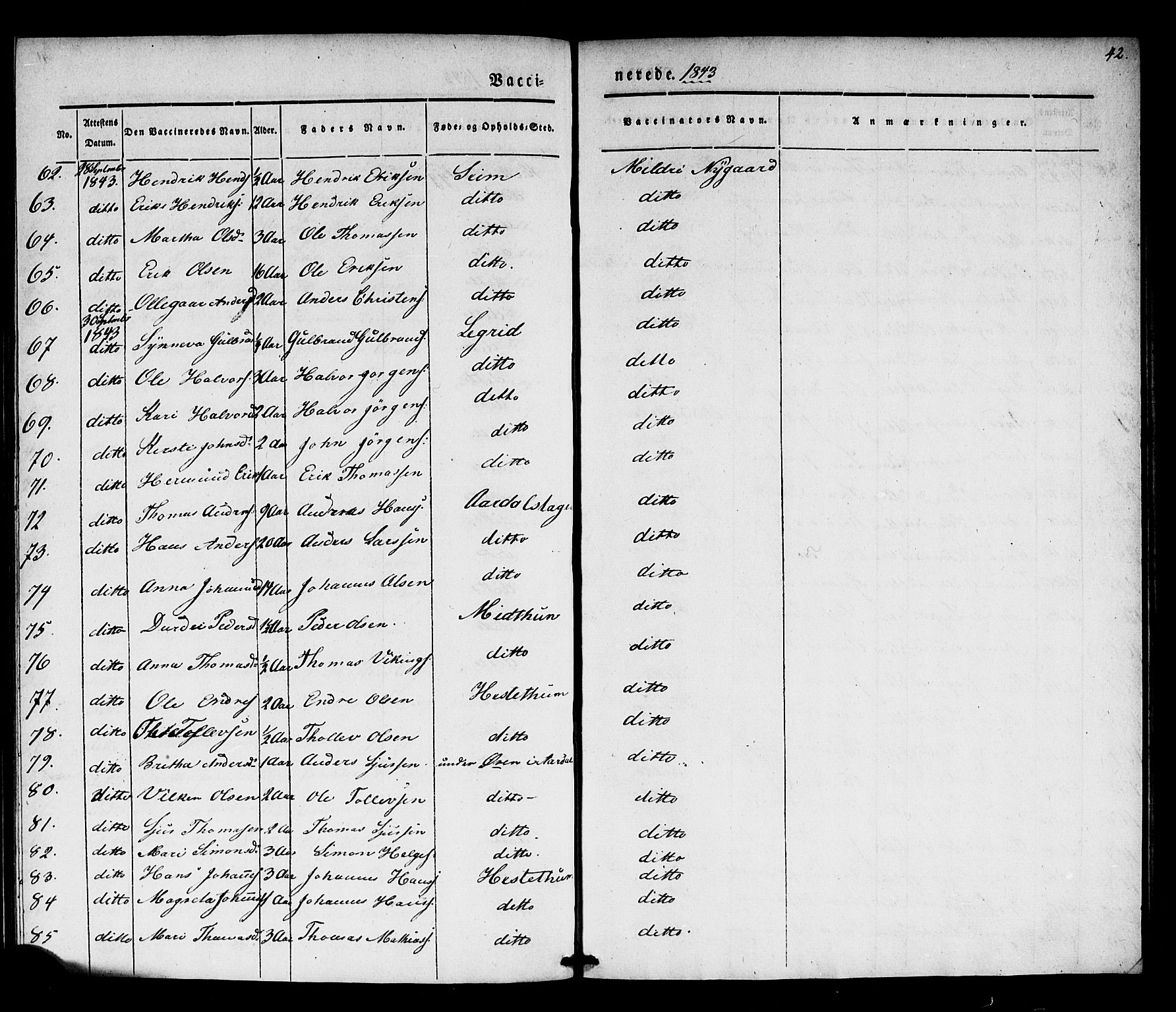 Lærdal sokneprestembete, SAB/A-81201: Parish register (official) no. A 18, 1834-1845, p. 42