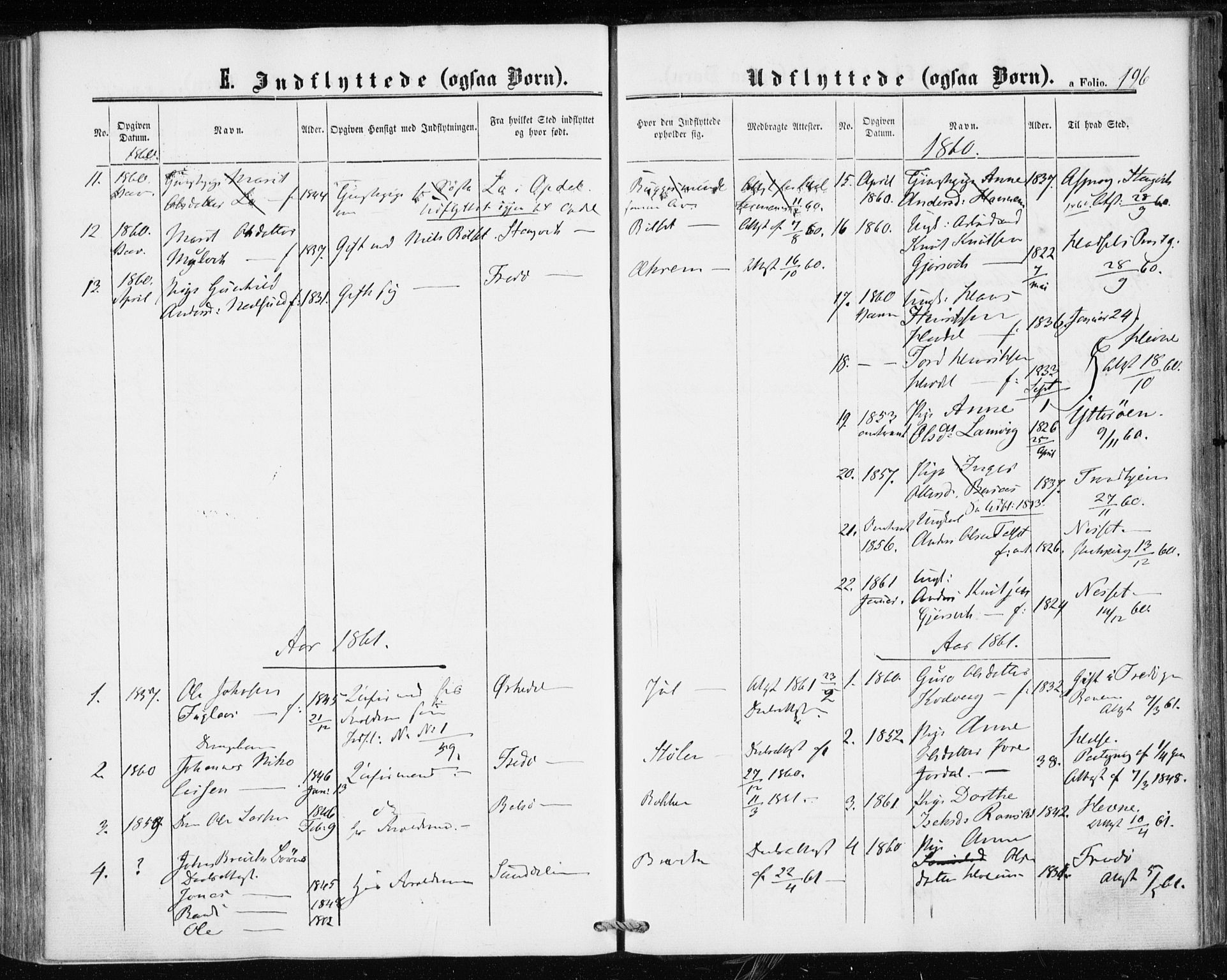 Ministerialprotokoller, klokkerbøker og fødselsregistre - Møre og Romsdal, AV/SAT-A-1454/586/L0985: Parish register (official) no. 586A11, 1857-1866, p. 196