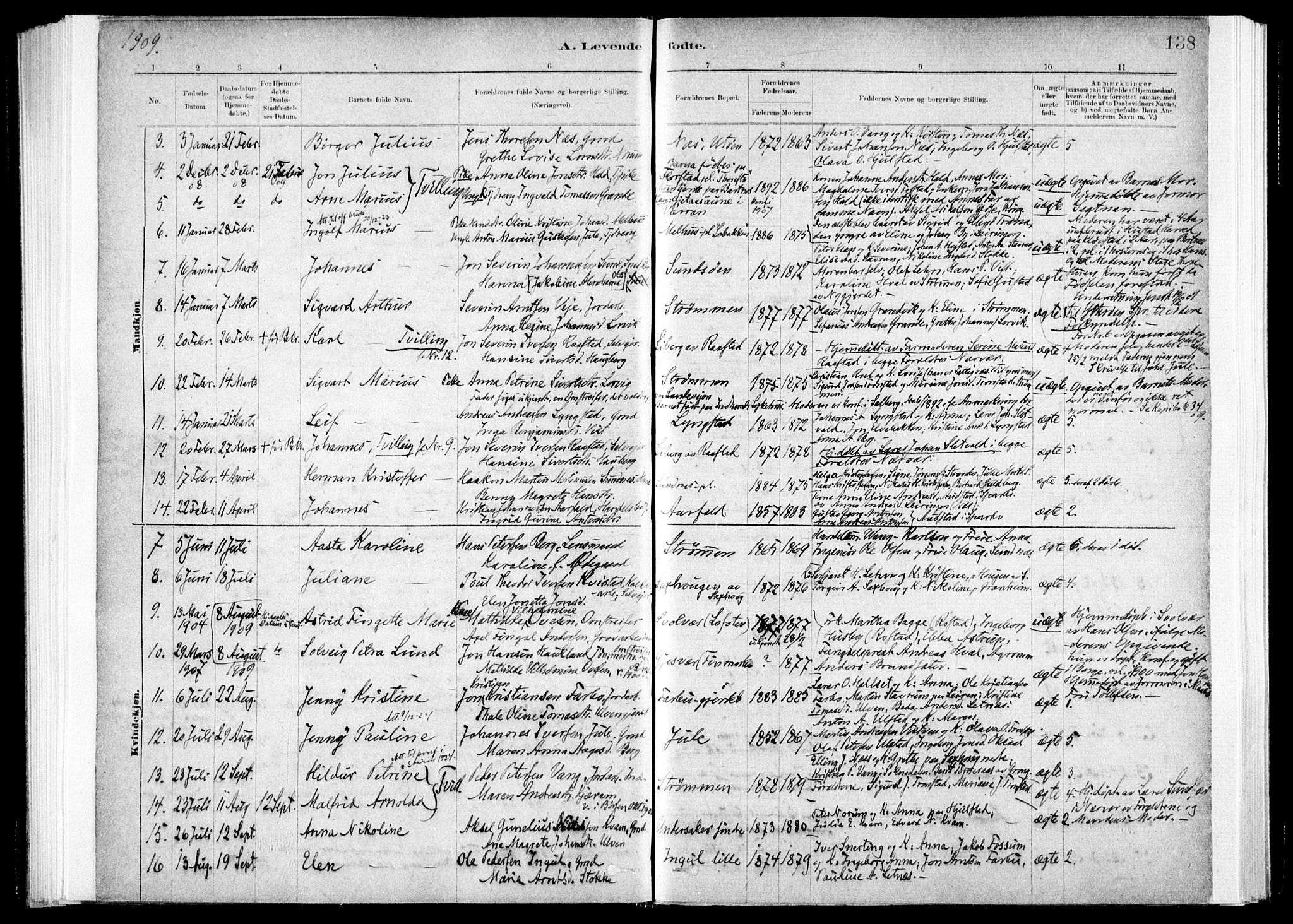Ministerialprotokoller, klokkerbøker og fødselsregistre - Nord-Trøndelag, SAT/A-1458/730/L0285: Parish register (official) no. 730A10, 1879-1914, p. 138