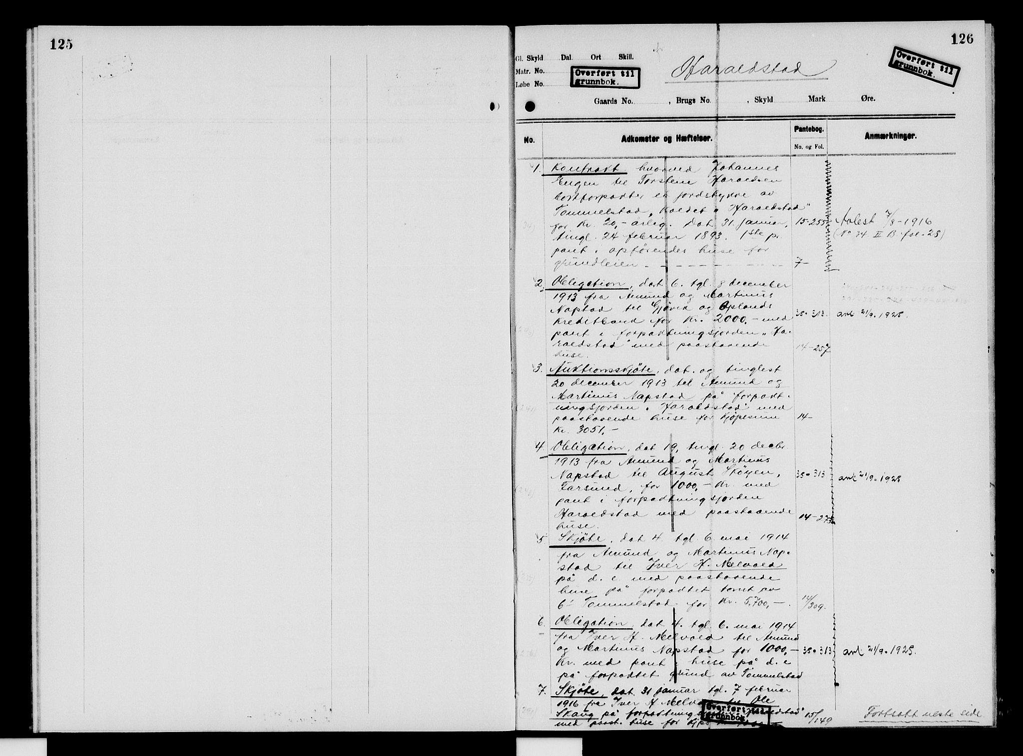 Nord-Hedmark sorenskriveri, SAH/TING-012/H/Ha/Had/Hade/L0009: Mortgage register no. 4.9, 1924-1940, p. 125-126