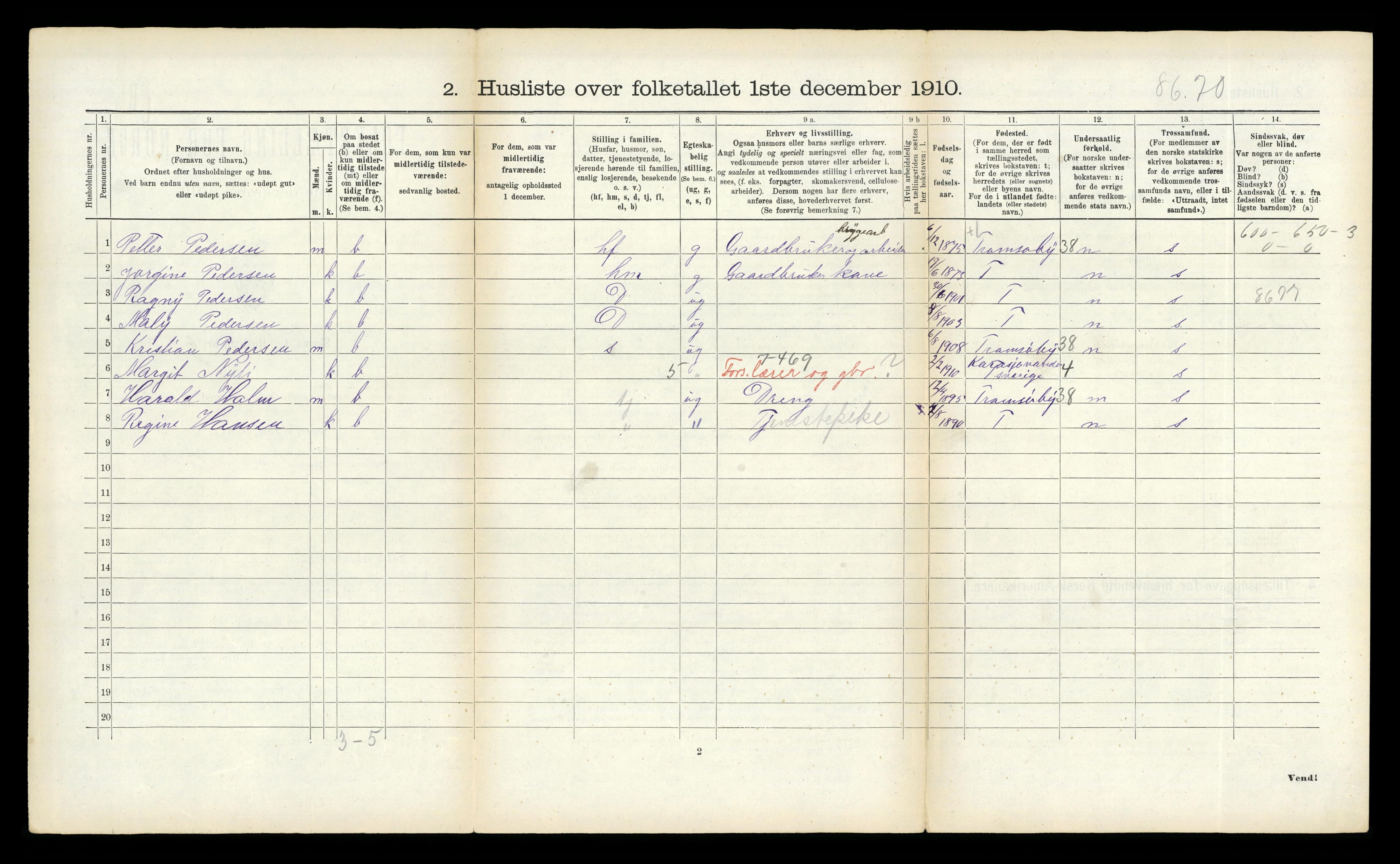 RA, 1910 census for Tromsøysund, 1910, p. 1440