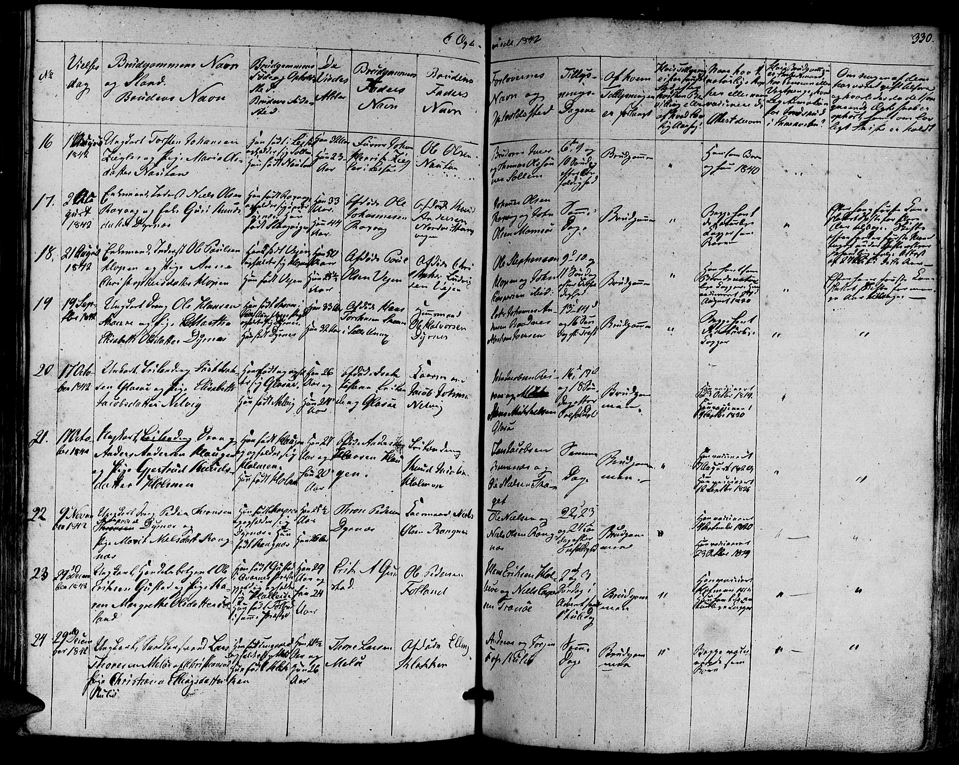 Ministerialprotokoller, klokkerbøker og fødselsregistre - Møre og Romsdal, AV/SAT-A-1454/581/L0936: Parish register (official) no. 581A04, 1836-1852, p. 330