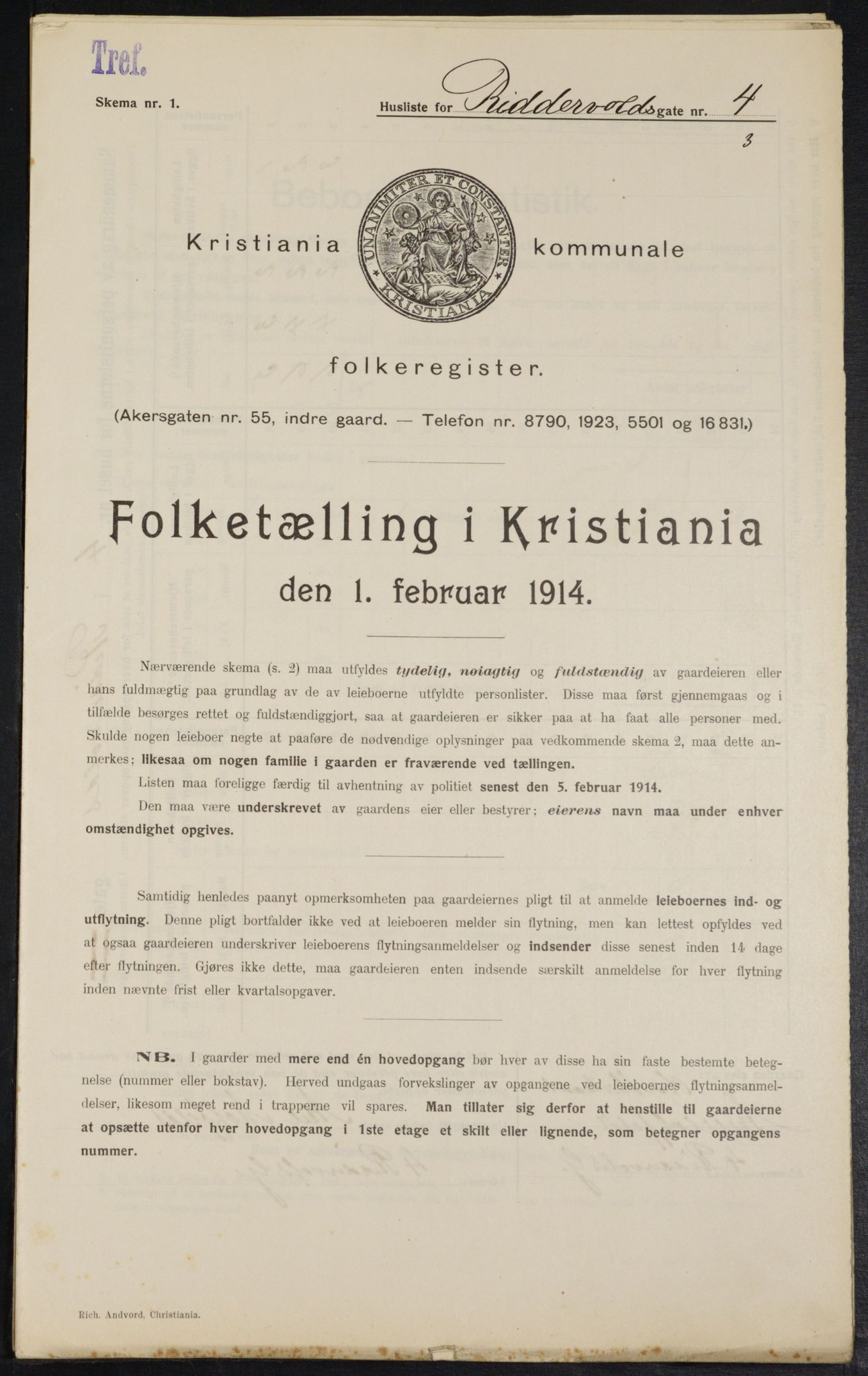 OBA, Municipal Census 1914 for Kristiania, 1914, p. 82963