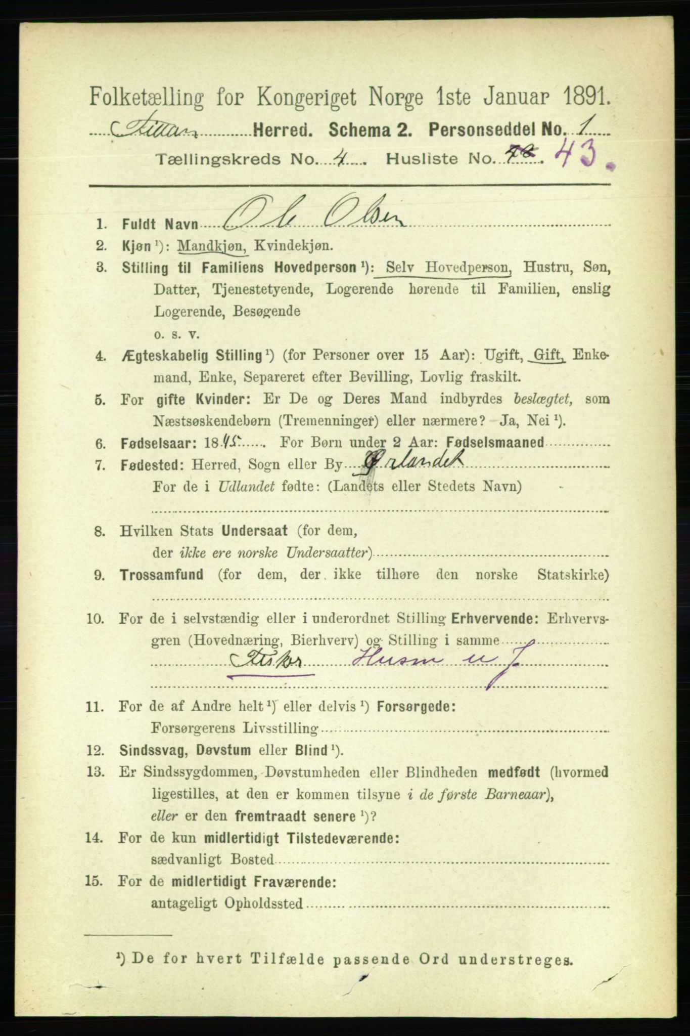 RA, 1891 census for 1616 Fillan, 1891, p. 947