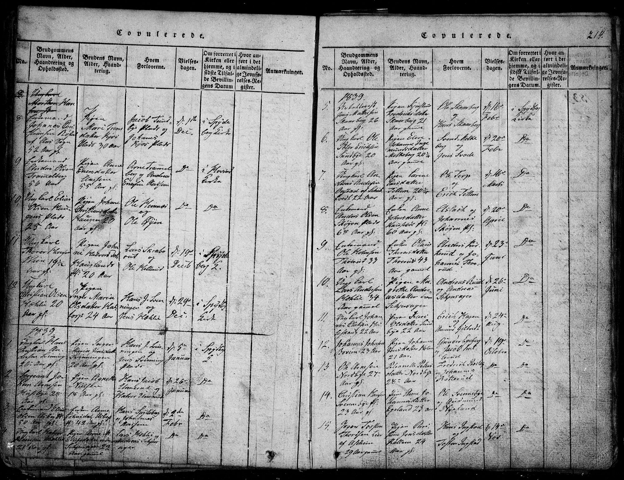 Spydeberg prestekontor Kirkebøker, SAO/A-10924/G/Ga/L0001: Parish register (copy) no. I 1, 1814-1868, p. 214