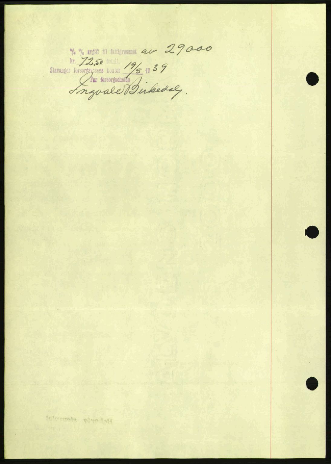 Stavanger byrett, AV/SAST-A-100455/002/G/Gb/L0014: Mortgage book no. A4, 1938-1939, Diary no: : 1311/1939