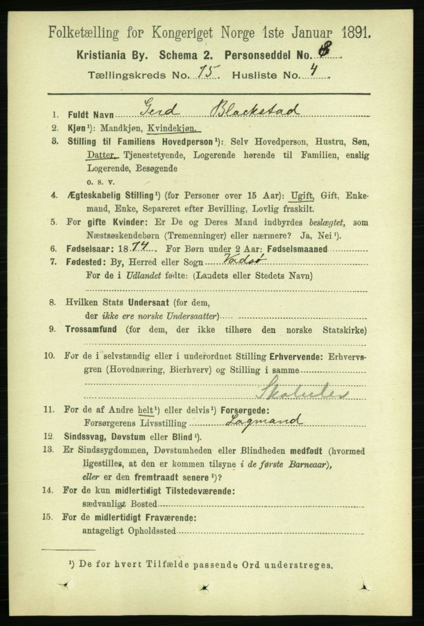 RA, 1891 census for 0301 Kristiania, 1891, p. 39838