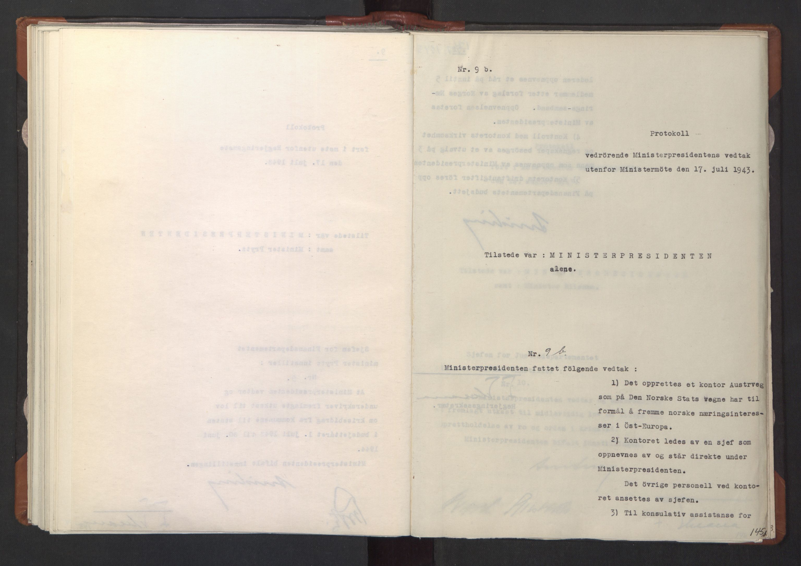 NS-administrasjonen 1940-1945 (Statsrådsekretariatet, de kommisariske statsråder mm), AV/RA-S-4279/D/Da/L0003: Vedtak (Beslutninger) nr. 1-746 og tillegg nr. 1-47 (RA. j.nr. 1394/1944, tilgangsnr. 8/1944, 1943, p. 149