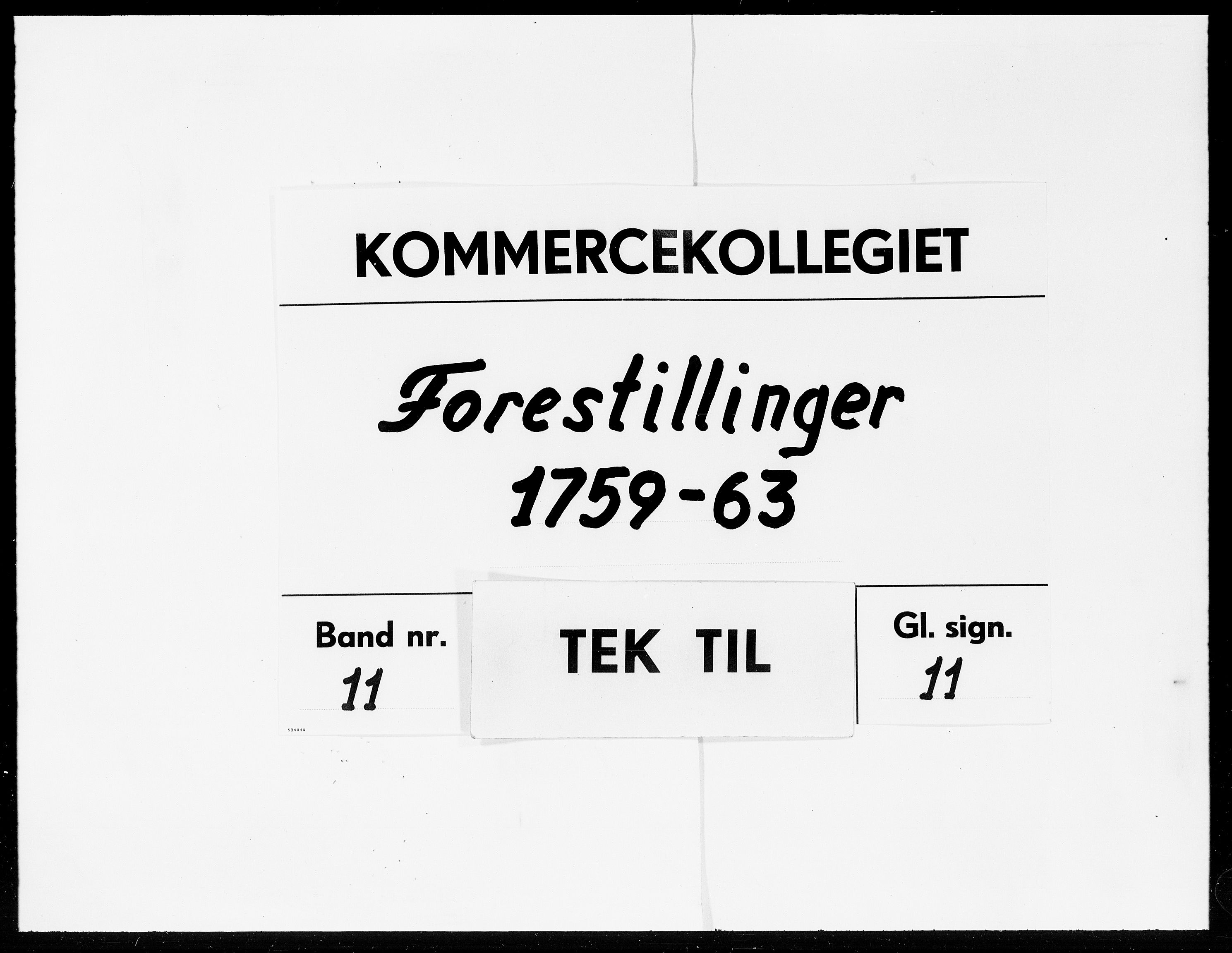 Kommercekollegiet, Dansk-Norske Sekretariat (1736-1771) / Kommercedeputationen (1771-1773), DRA/A-0002/-/011: Forestillinger, 1758-1763