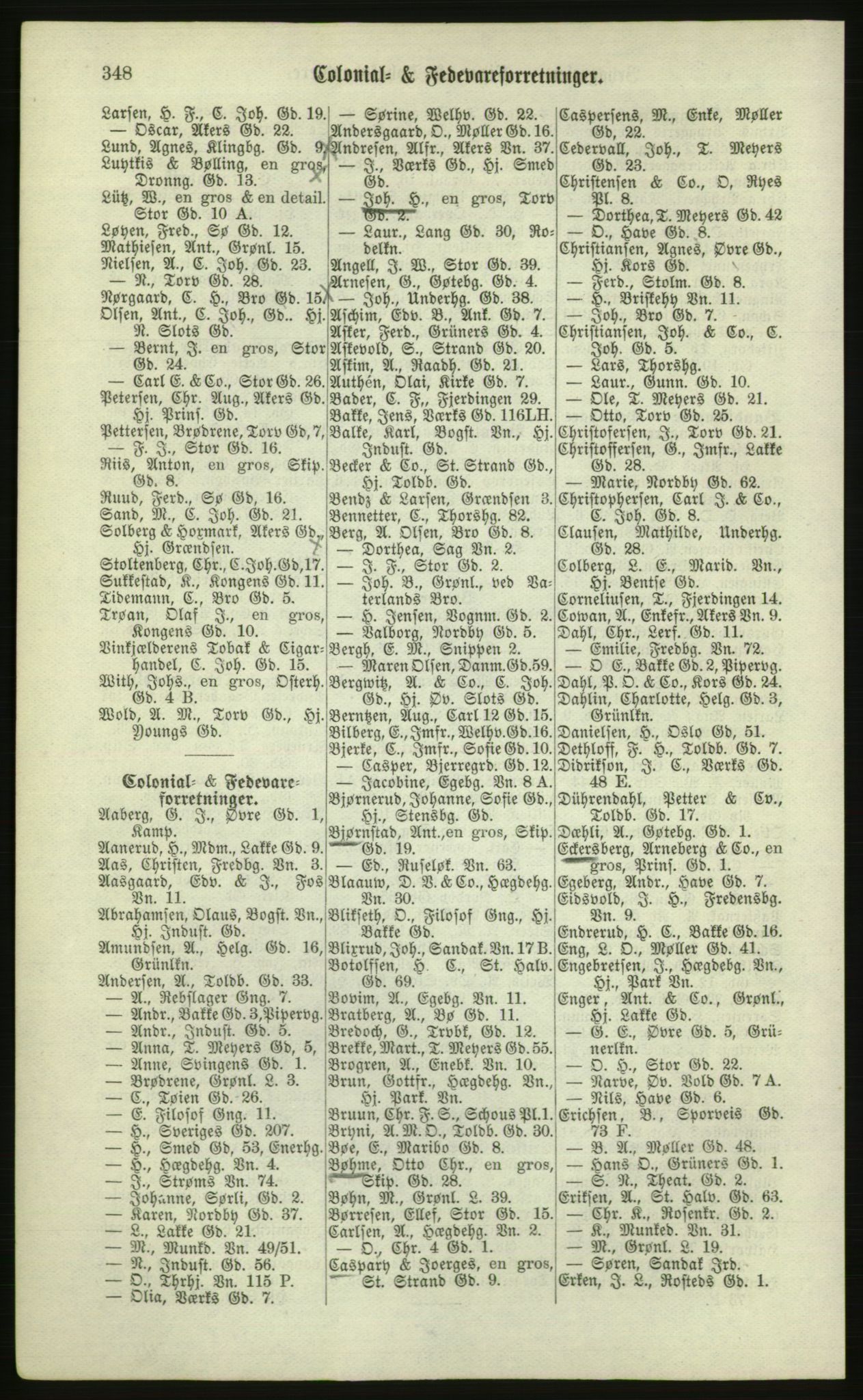 Kristiania/Oslo adressebok, PUBL/-, 1881, p. 348