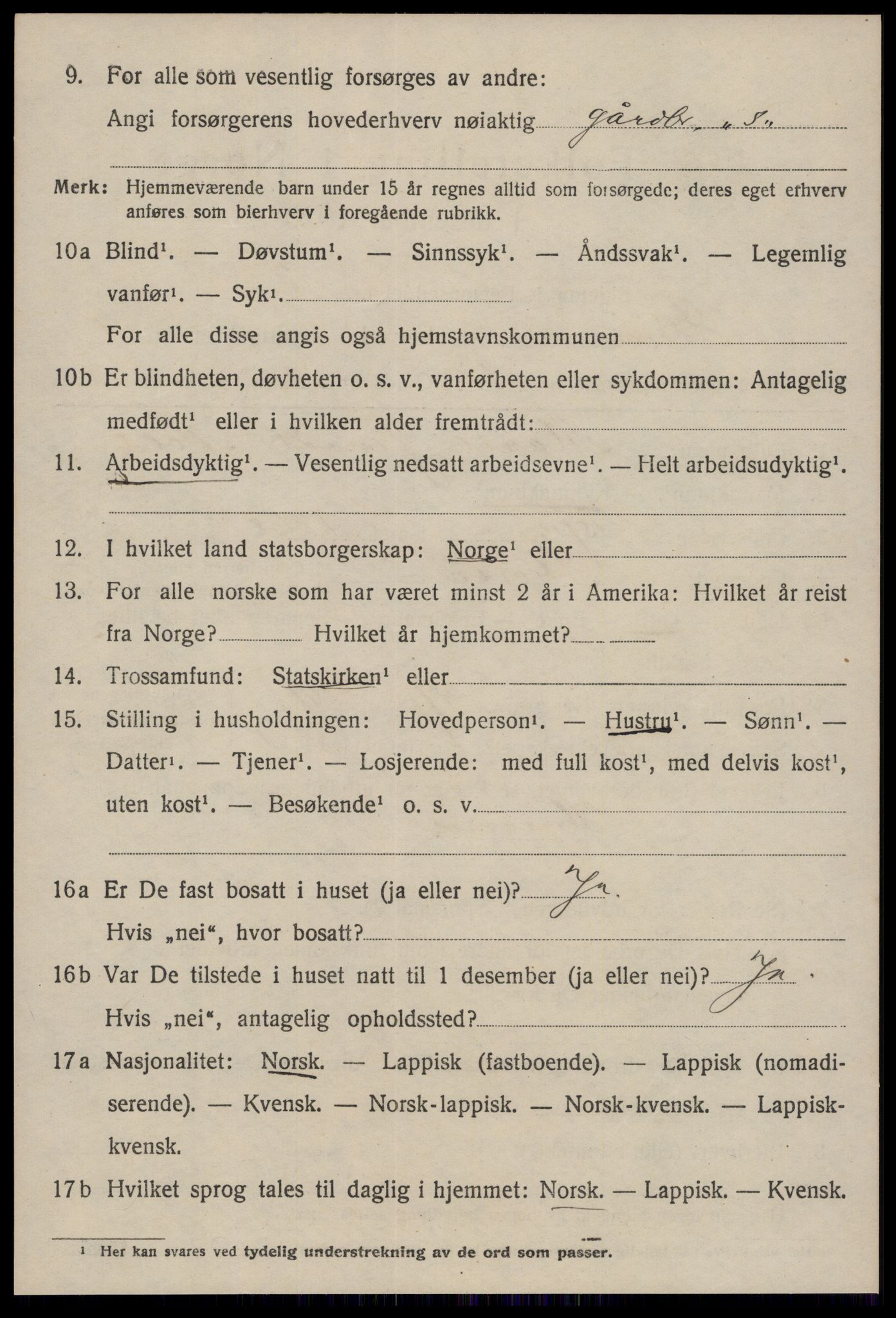 SAT, 1920 census for Støren, 1920, p. 695