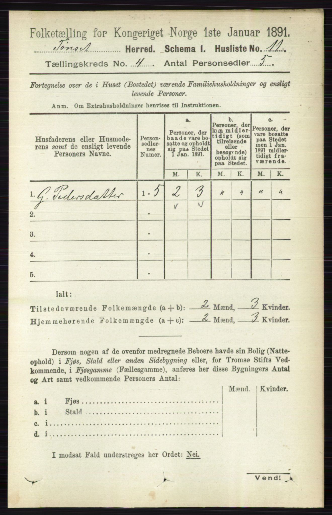 RA, 1891 census for 0437 Tynset, 1891, p. 741