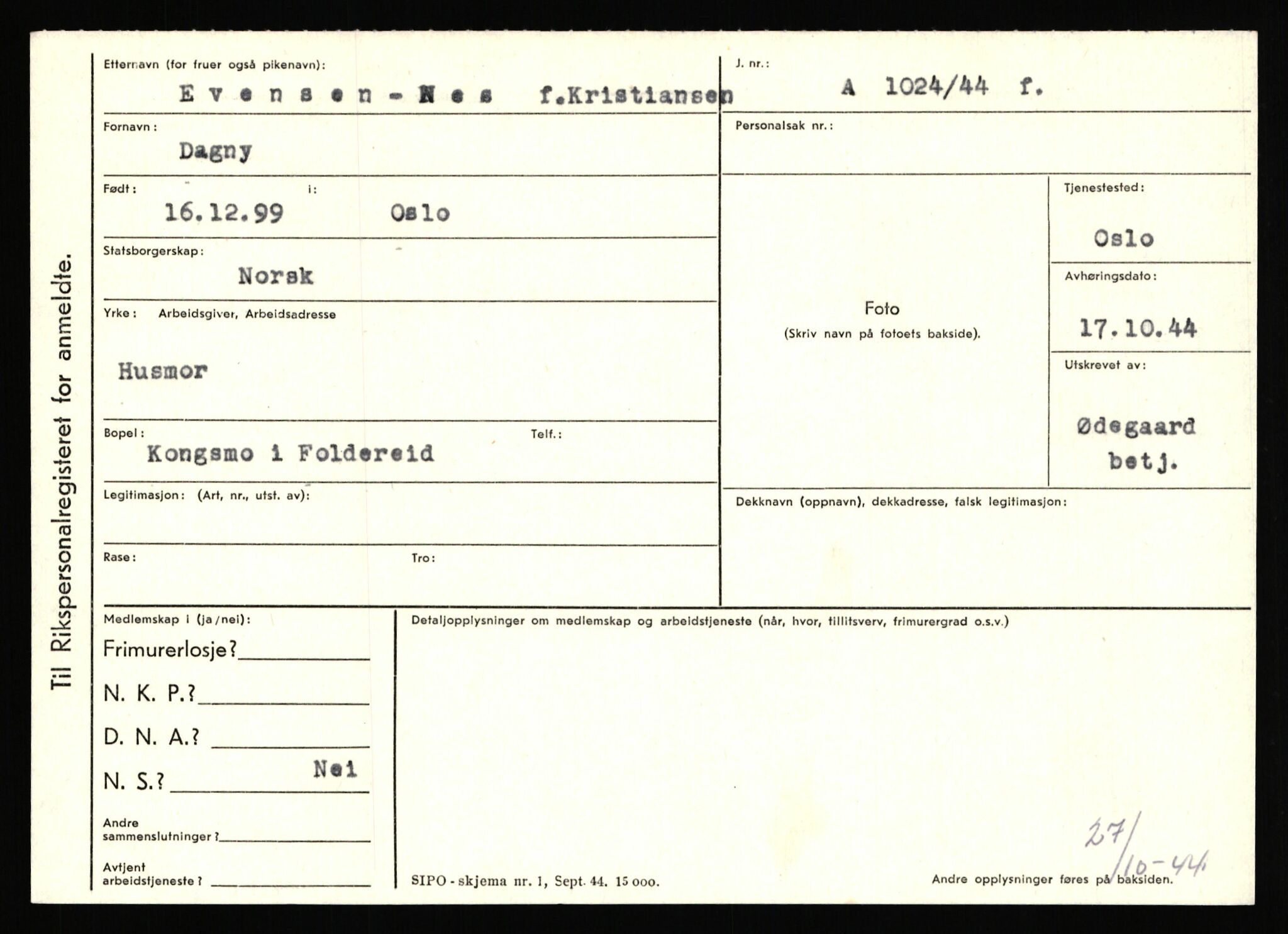 Statspolitiet - Hovedkontoret / Osloavdelingen, AV/RA-S-1329/C/Ca/L0004: Eid - funn av gjenstander	, 1943-1945, p. 2338