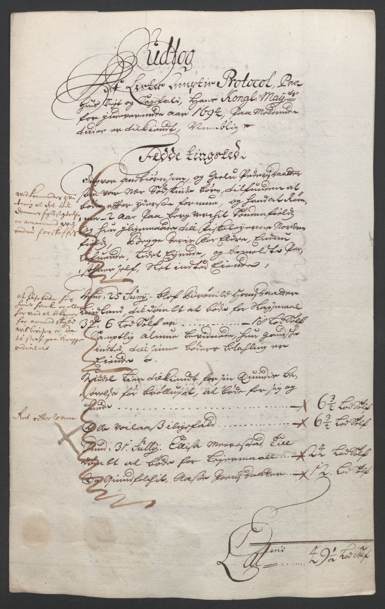 Rentekammeret inntil 1814, Reviderte regnskaper, Fogderegnskap, RA/EA-4092/R43/L2545: Fogderegnskap Lista og Mandal, 1694-1695, p. 44