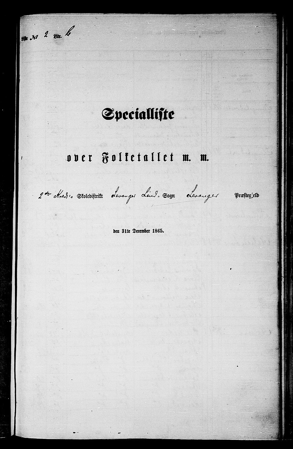 RA, 1865 census for Levanger/Levanger, 1865, p. 39