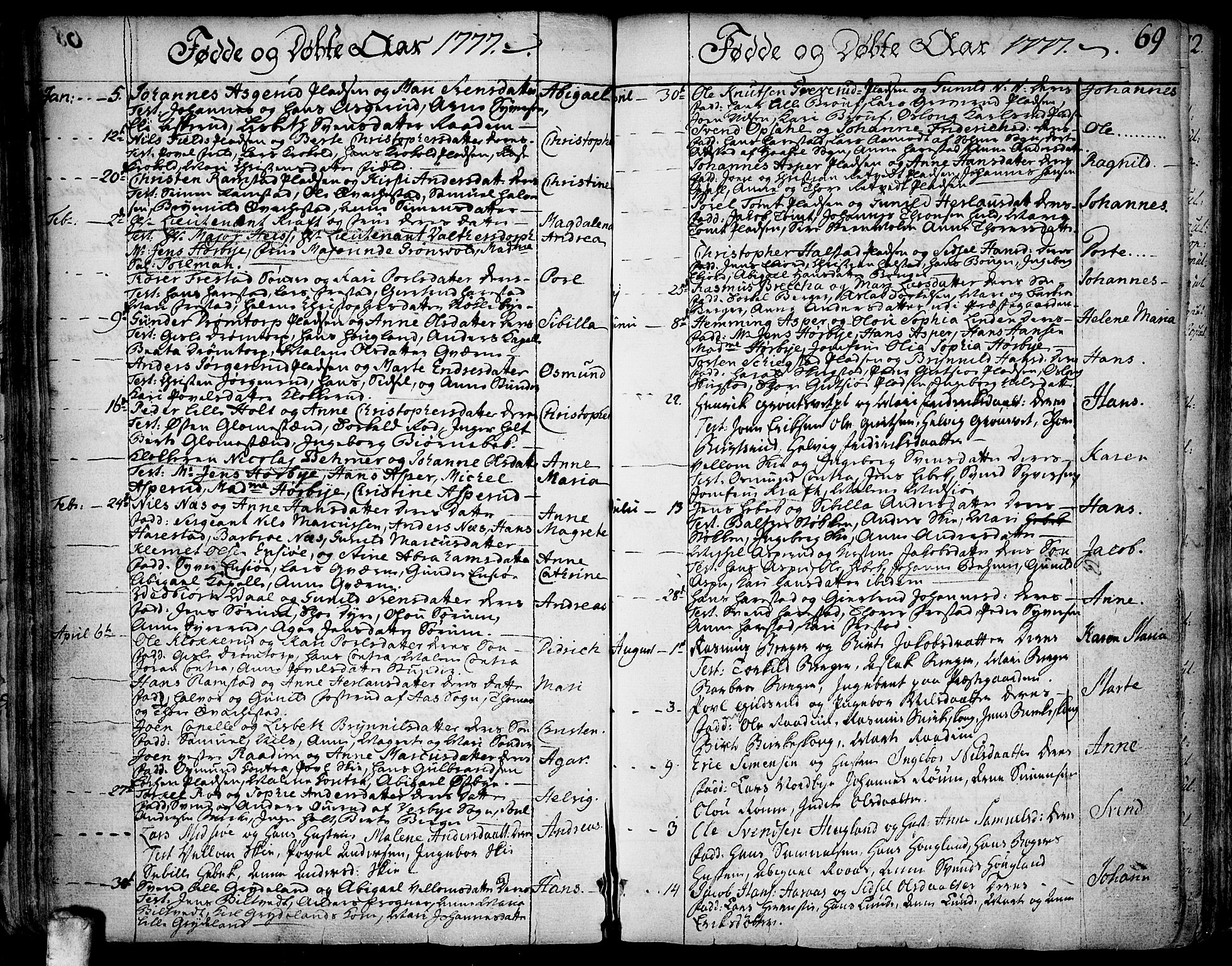 Kråkstad prestekontor Kirkebøker, AV/SAO-A-10125a/F/Fa/L0001: Parish register (official) no. I 1, 1736-1785, p. 69