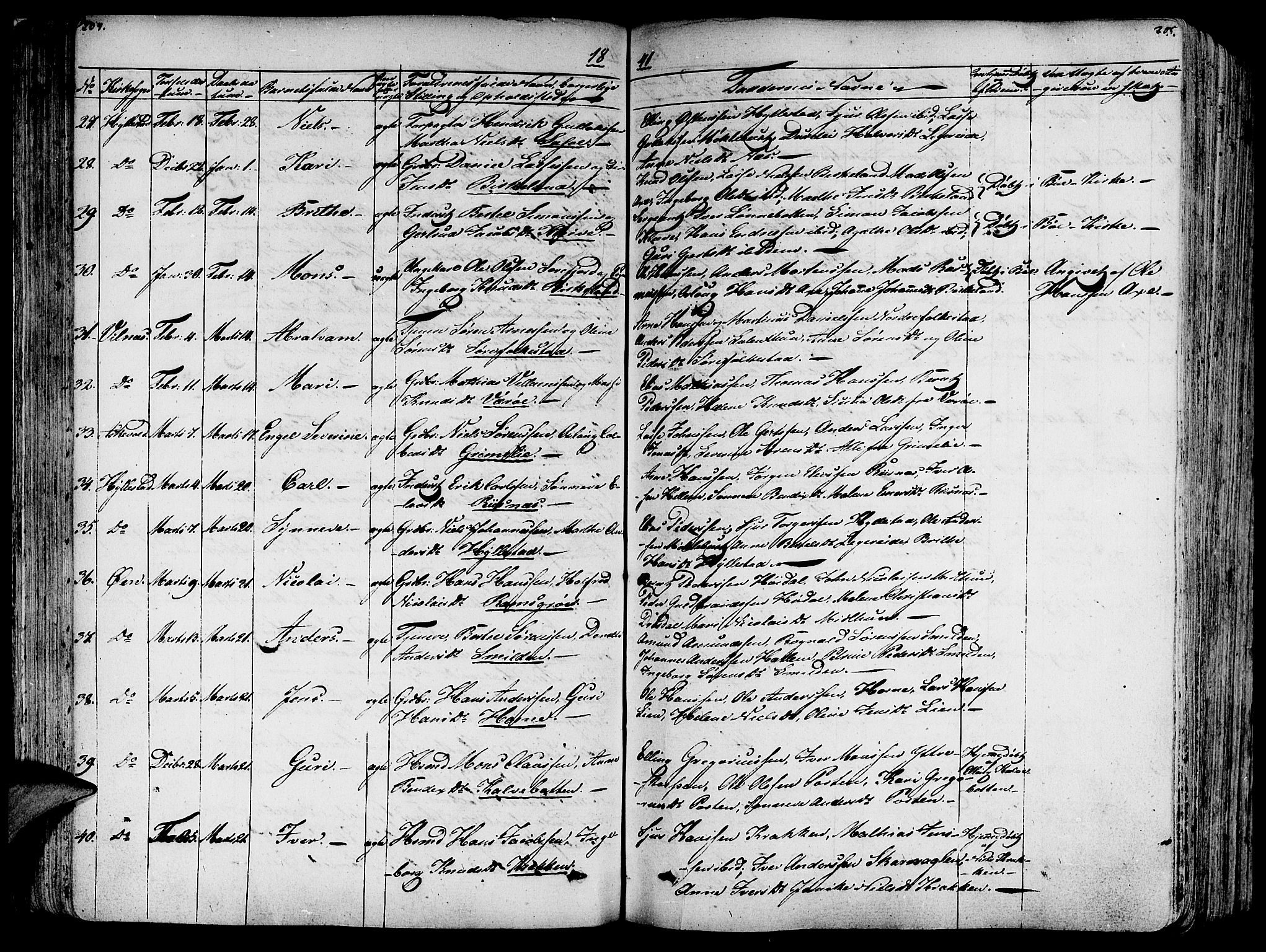 Askvoll sokneprestembete, SAB/A-79501/H/Haa/Haaa/L0010: Parish register (official) no. A 10, 1821-1844, p. 204-205