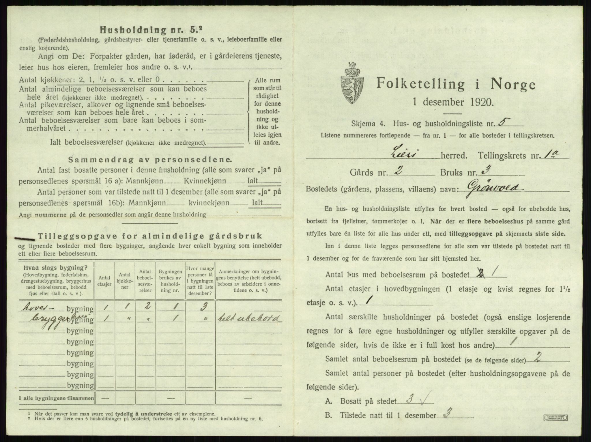 SAKO, 1920 census for Lier, 1920, p. 89