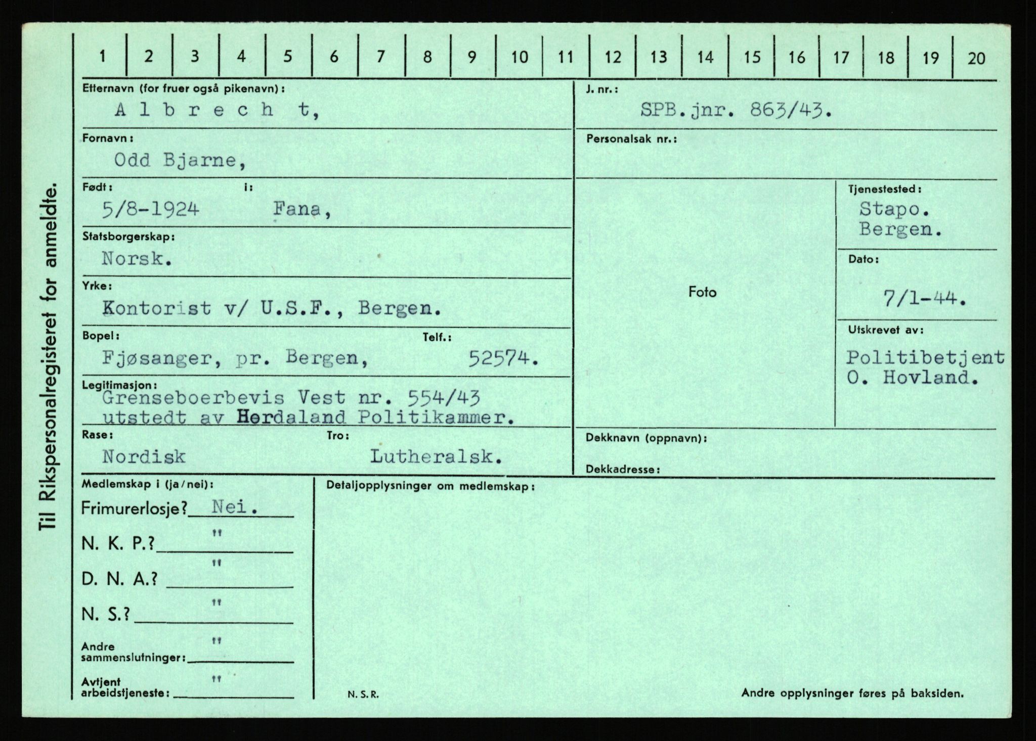 Statspolitiet - Hovedkontoret / Osloavdelingen, AV/RA-S-1329/C/Ca/L0001: Aabakken - Armann, 1943-1945, p. 1341