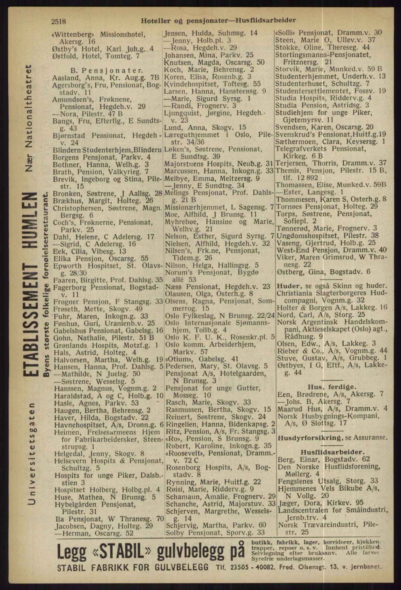 Kristiania/Oslo adressebok, PUBL/-, 1936, p. 2518