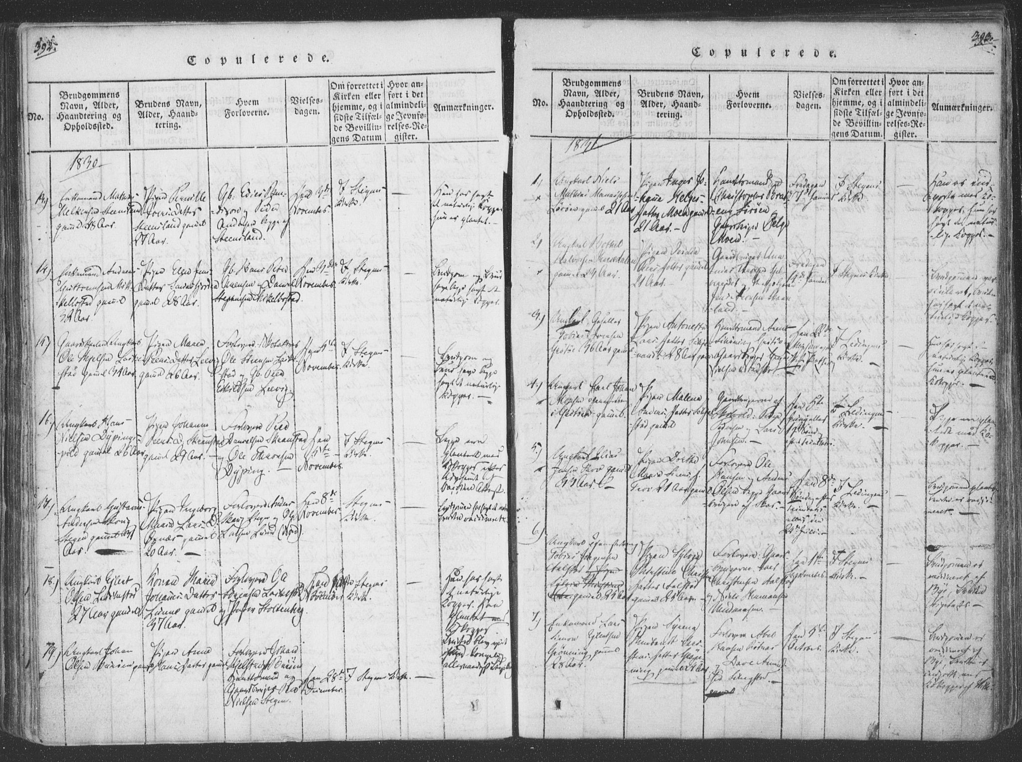 Ministerialprotokoller, klokkerbøker og fødselsregistre - Nordland, SAT/A-1459/855/L0798: Parish register (official) no. 855A06, 1821-1835, p. 392-393
