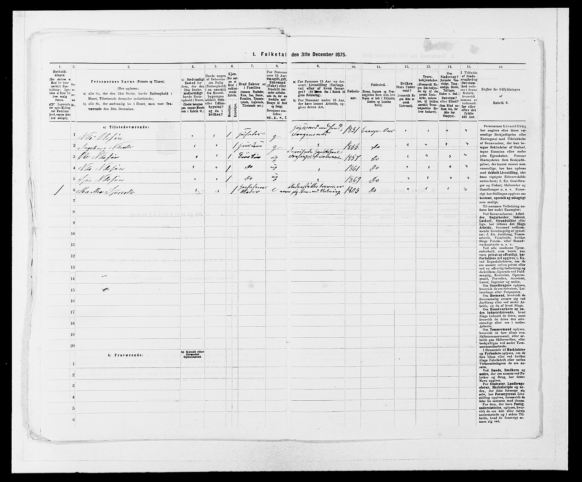 SAB, 1875 census for 1235P Voss, 1875, p. 2216