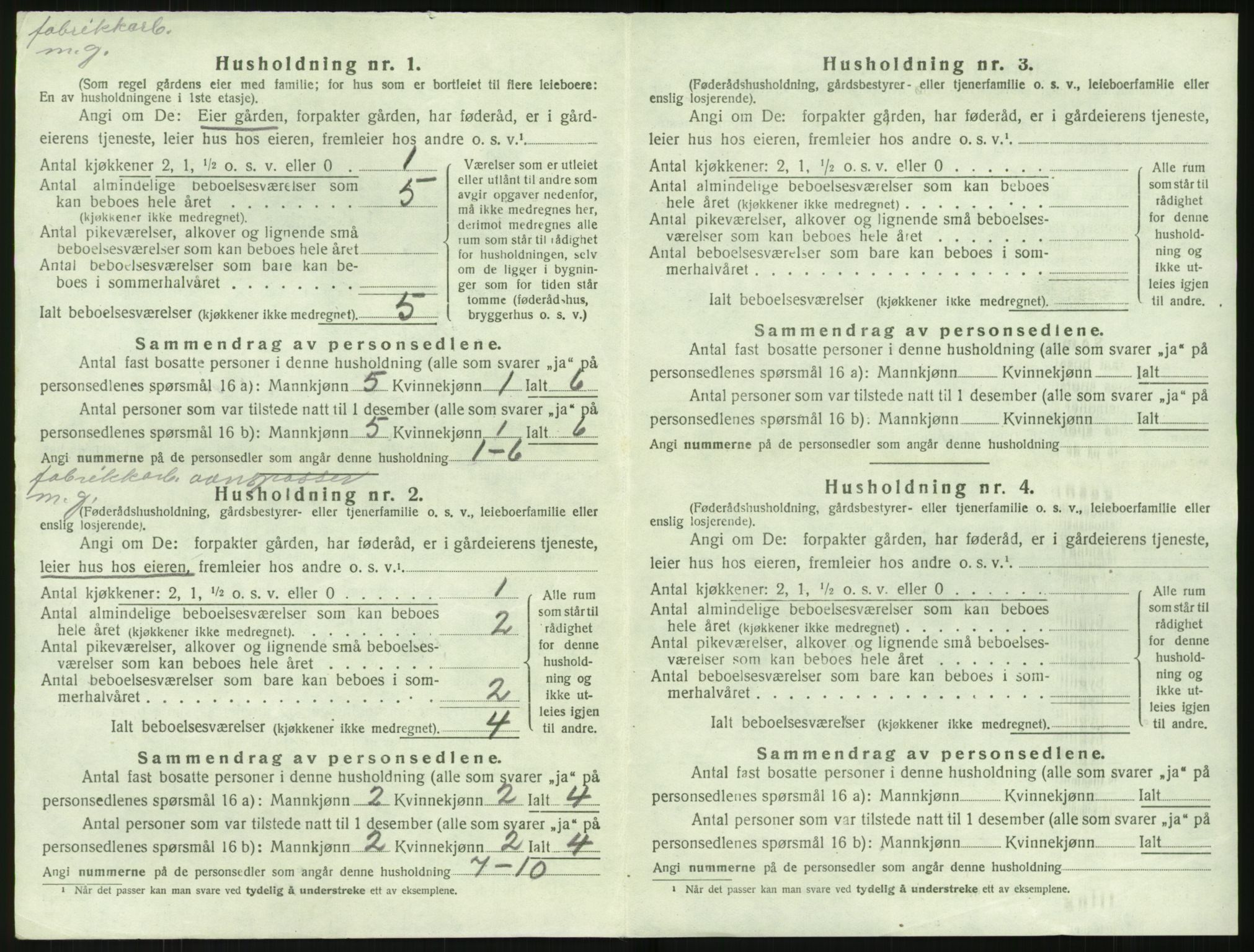 SAK, 1920 census for Stokken, 1920, p. 375