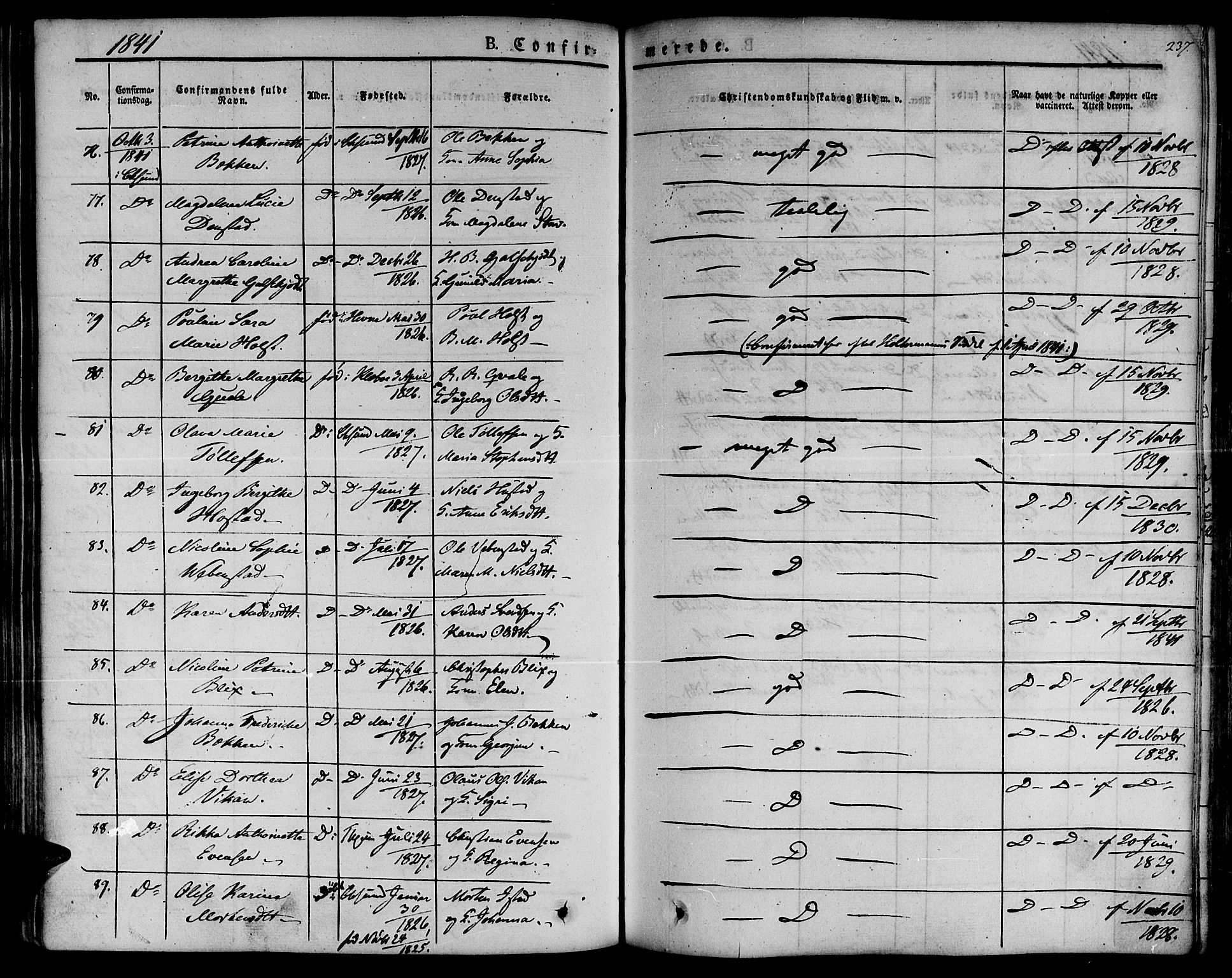 Ministerialprotokoller, klokkerbøker og fødselsregistre - Møre og Romsdal, AV/SAT-A-1454/572/L0843: Parish register (official) no. 572A06, 1832-1842, p. 237