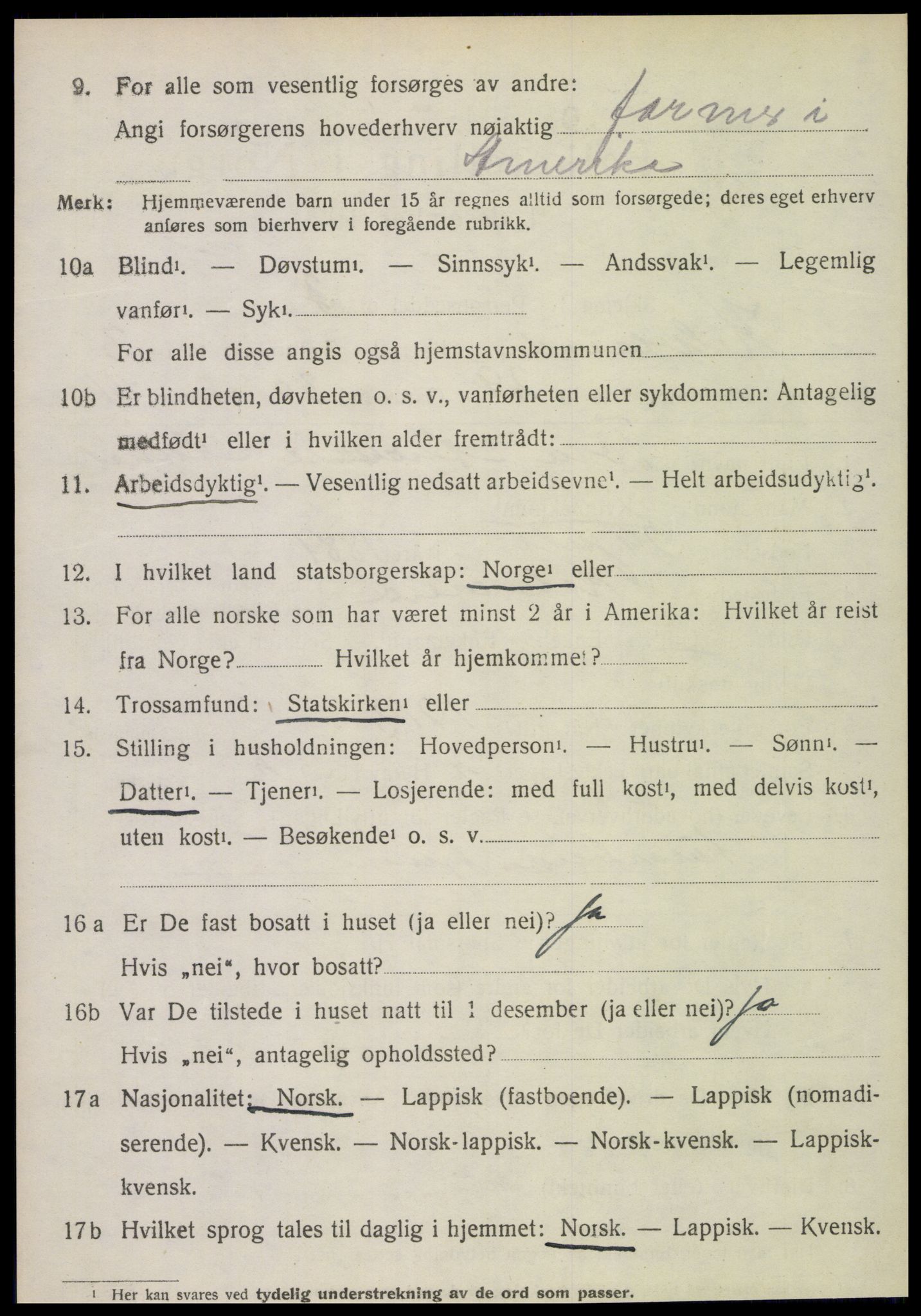 SAT, 1920 census for Kolvereid, 1920, p. 2238