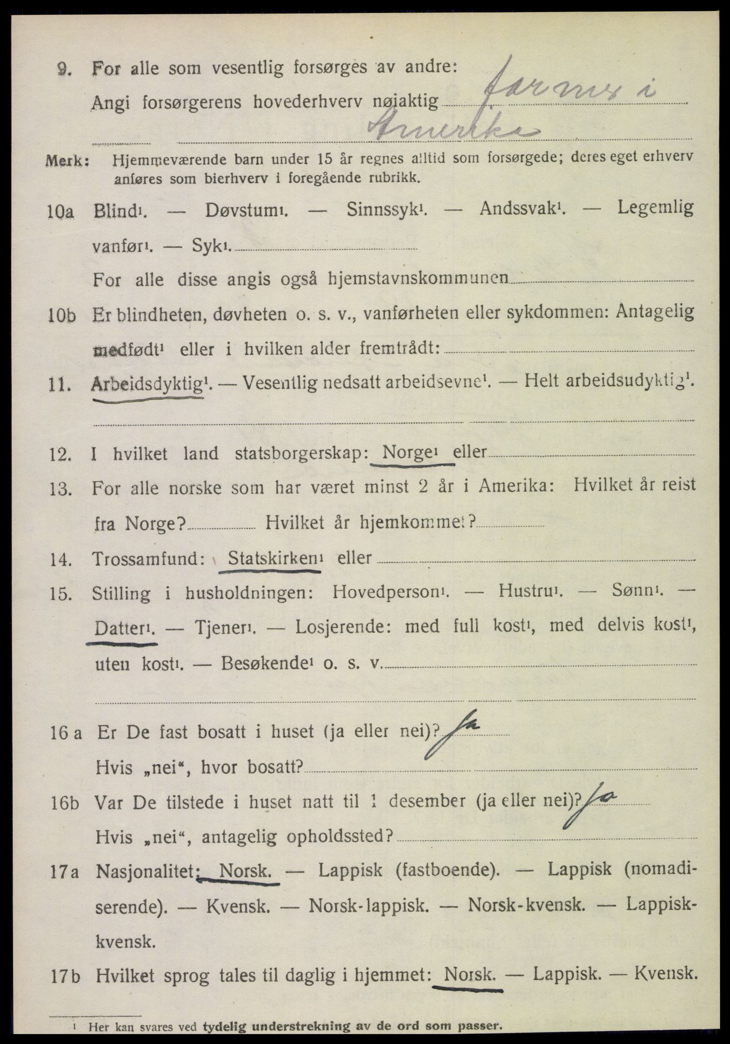 SAT, 1920 census for Kolvereid, 1920, p. 2238