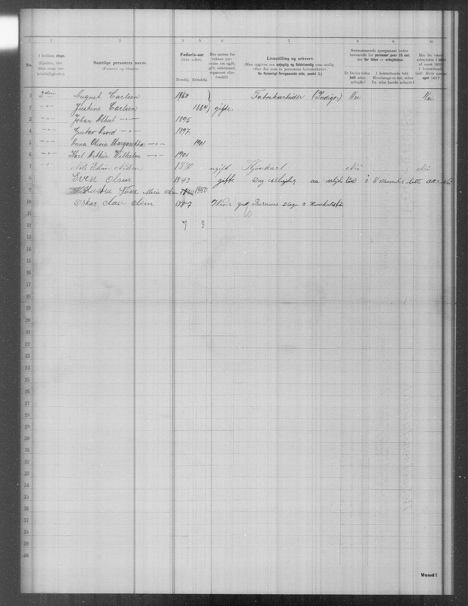 OBA, Municipal Census 1902 for Kristiania, 1902, p. 13100