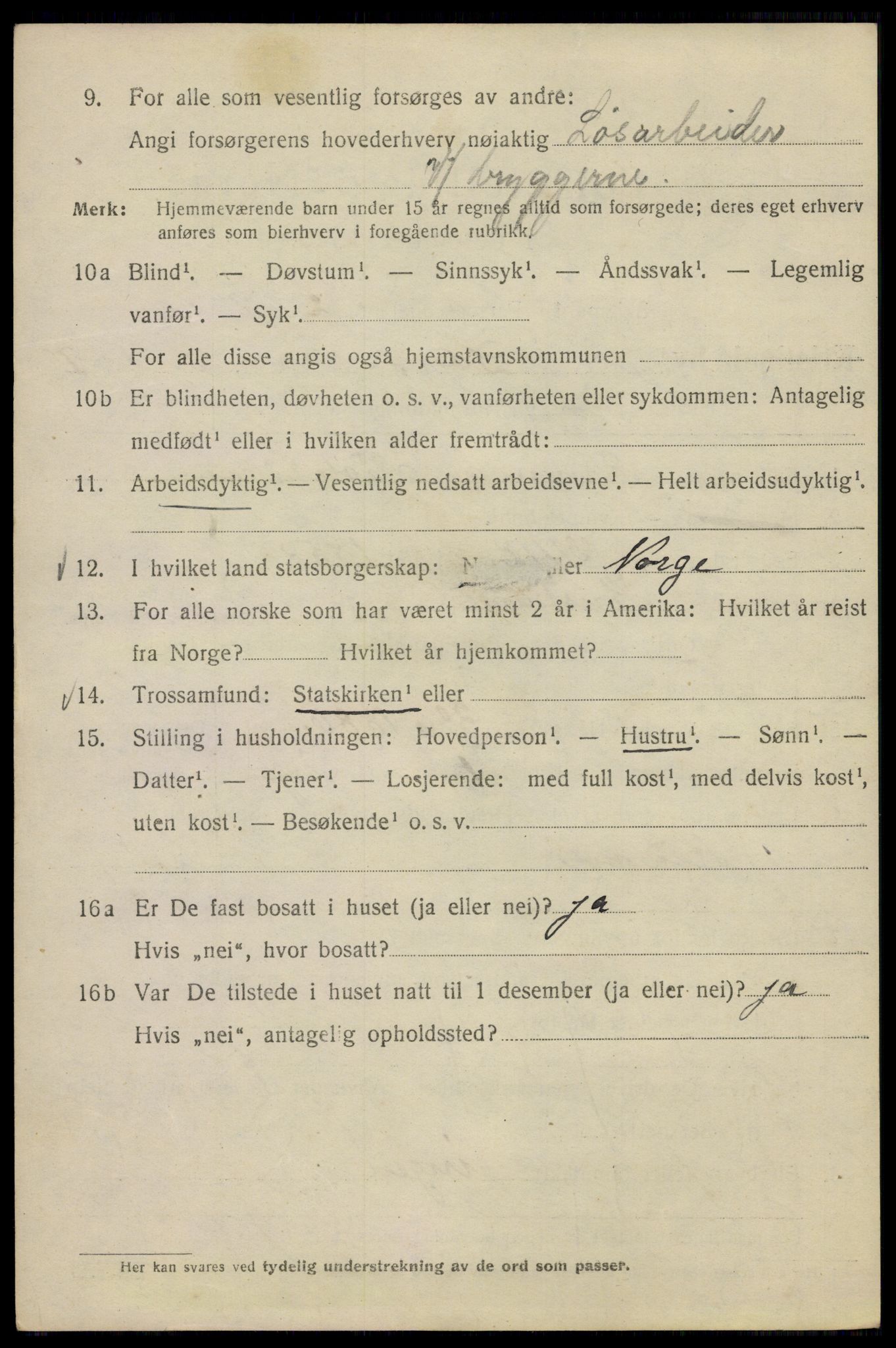 SAO, 1920 census for Kristiania, 1920, p. 199900