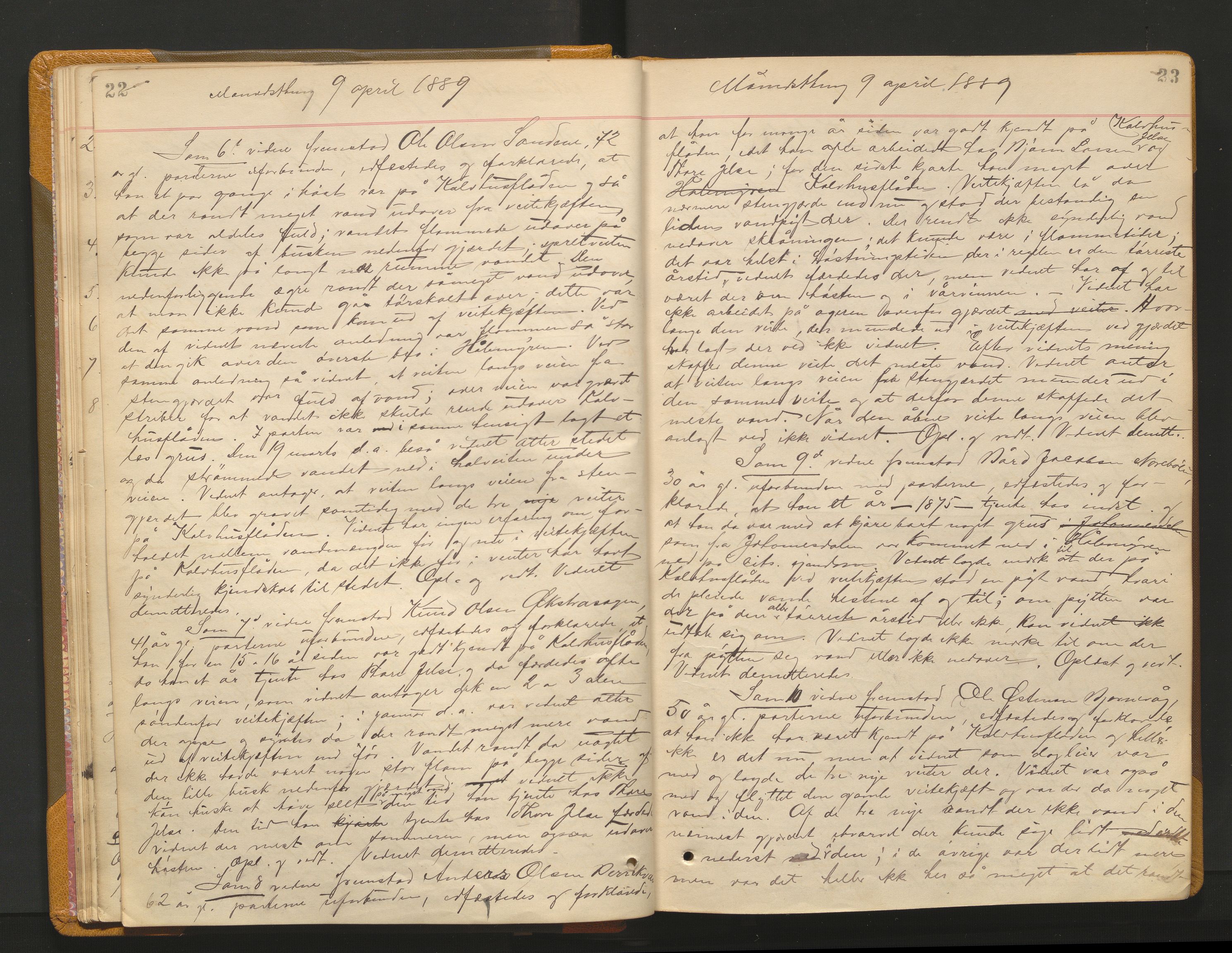 Ryfylke tingrett, AV/SAST-A-100055/001/I/IB/IB0/L0015: Tingbok, Ryfylke, 1889-1891, p. 22-23