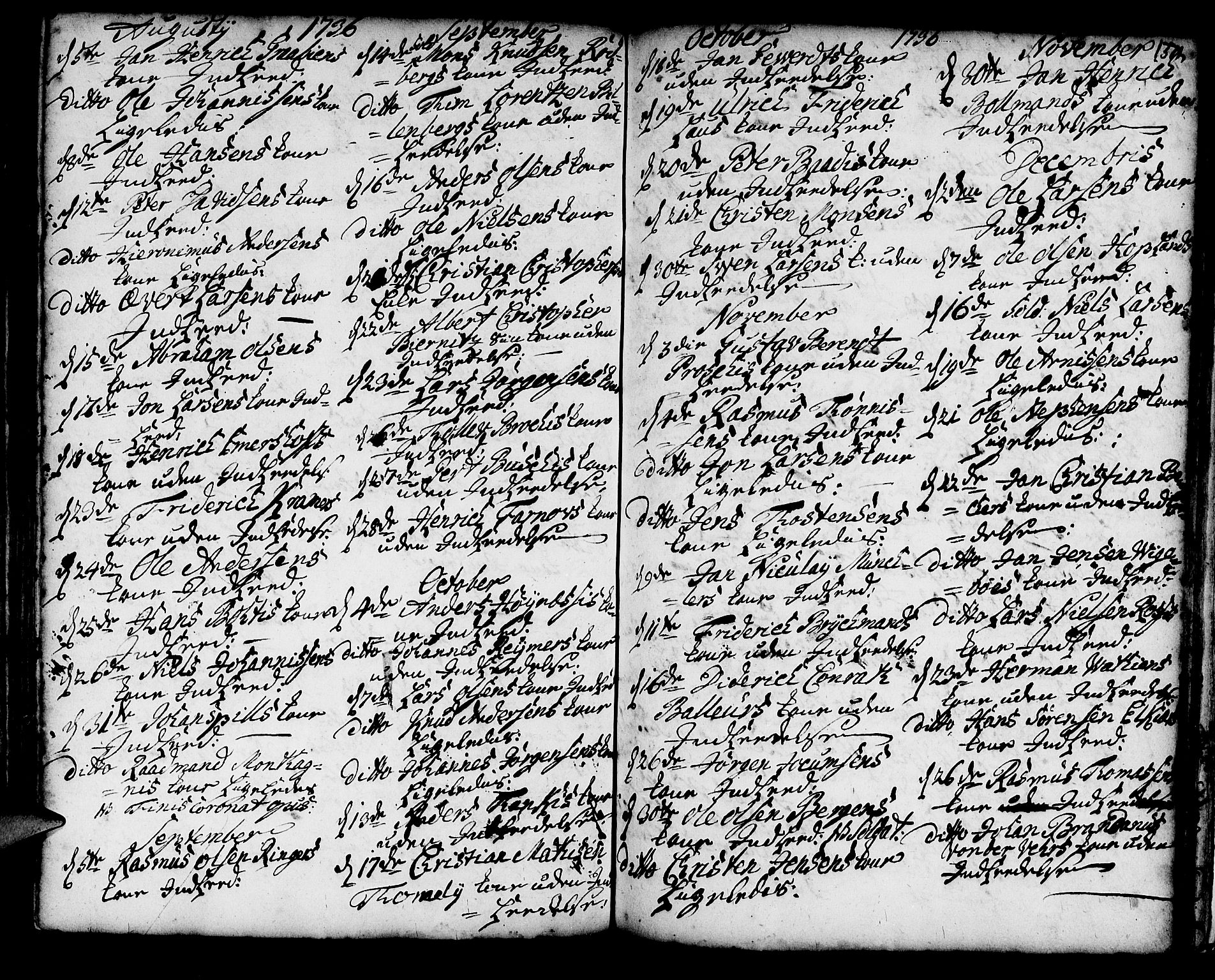 Korskirken sokneprestembete, AV/SAB-A-76101/H/Haa/L0008: Parish register (official) no. A 8, 1698-1747, p. 137